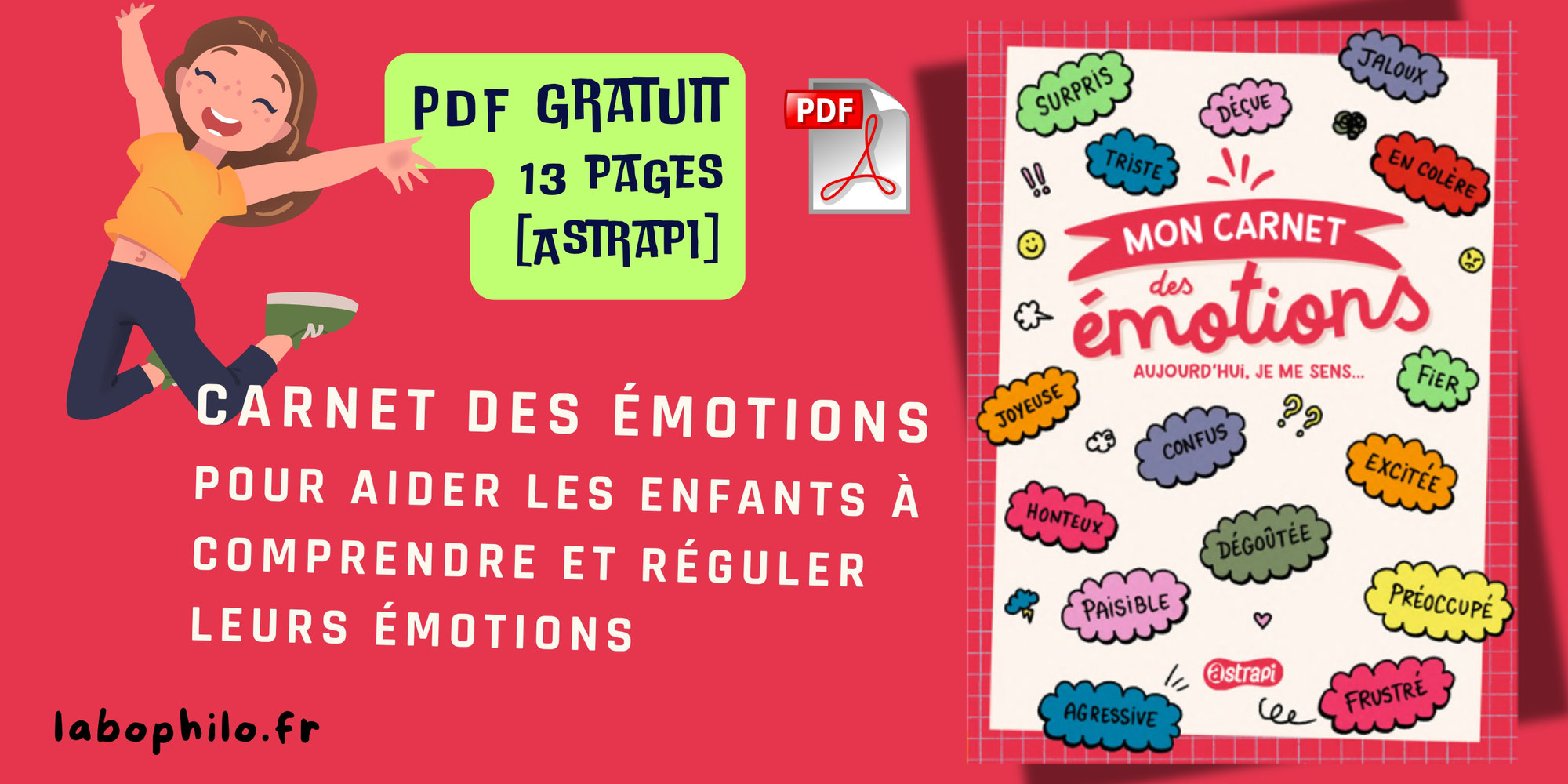 Carnet des émotions gratuit à télécharger pour aider les enfants à comprendre et réguler leurs émotions [PDF gratuit 13 pages - Astrapi]