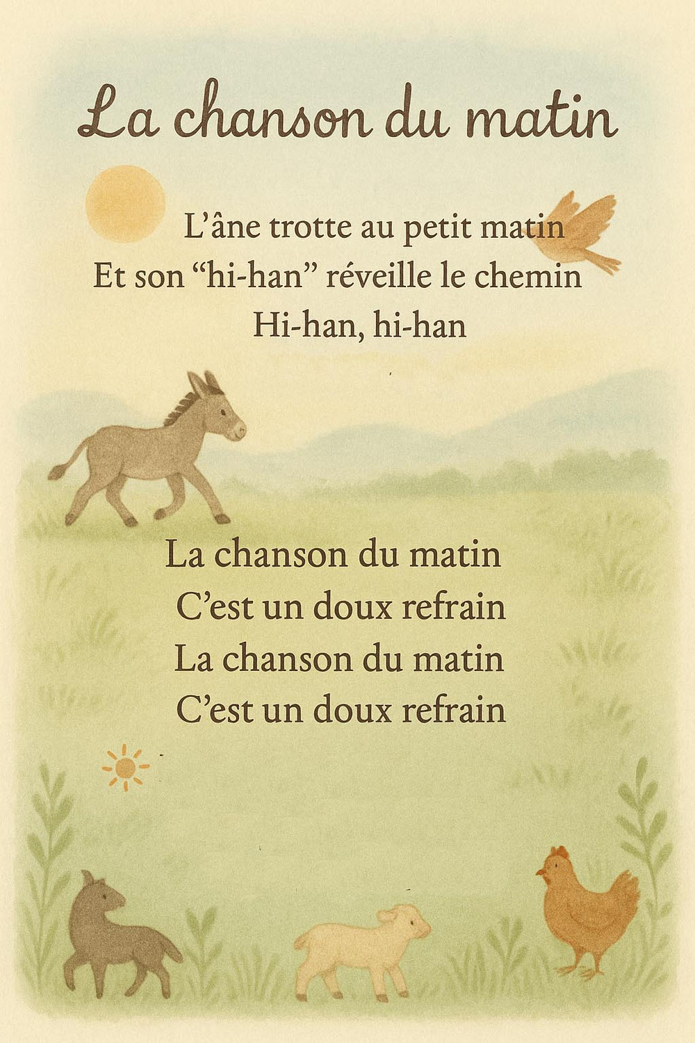 LA CHANSON DU MATIN