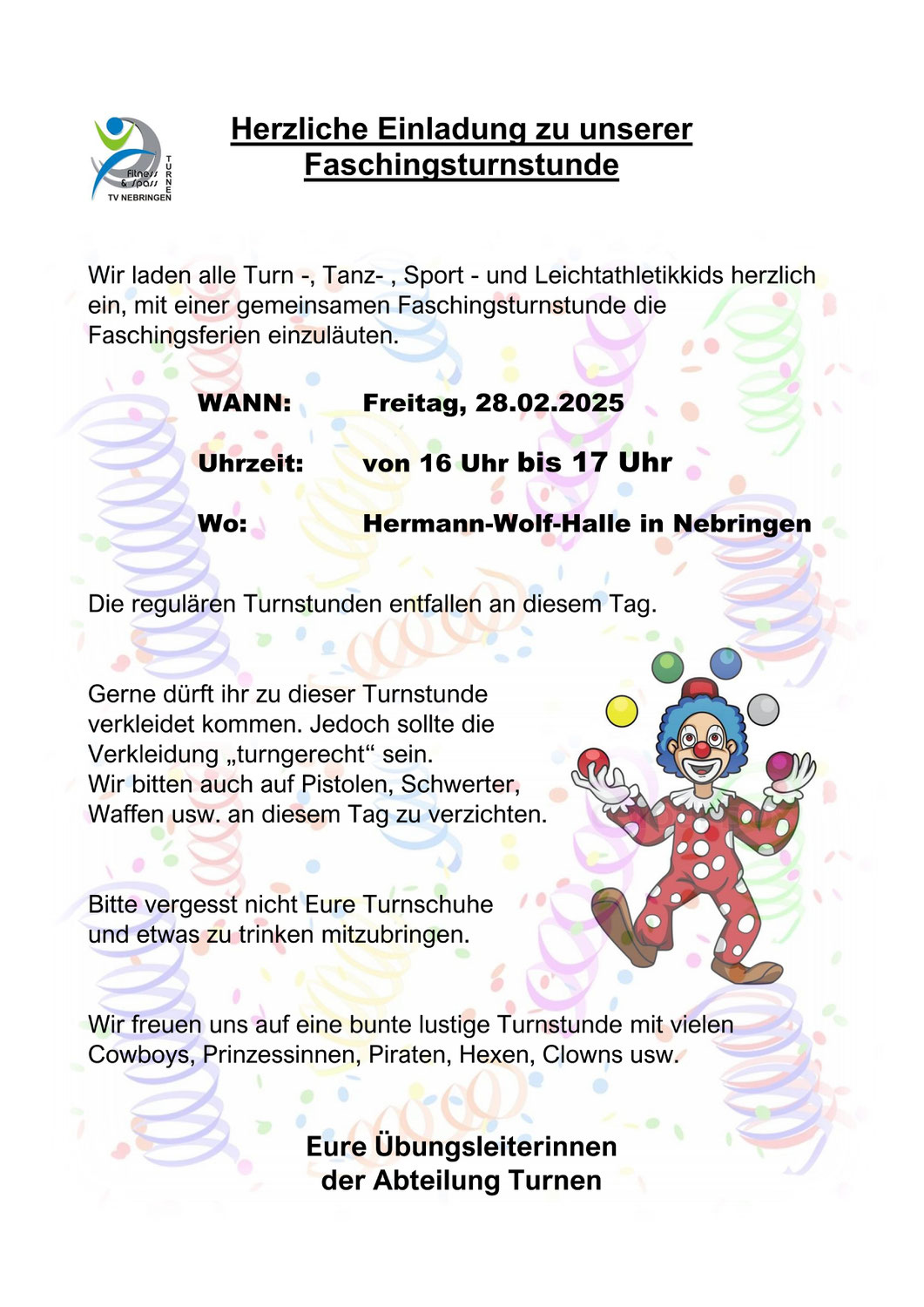 Faschingsturnen