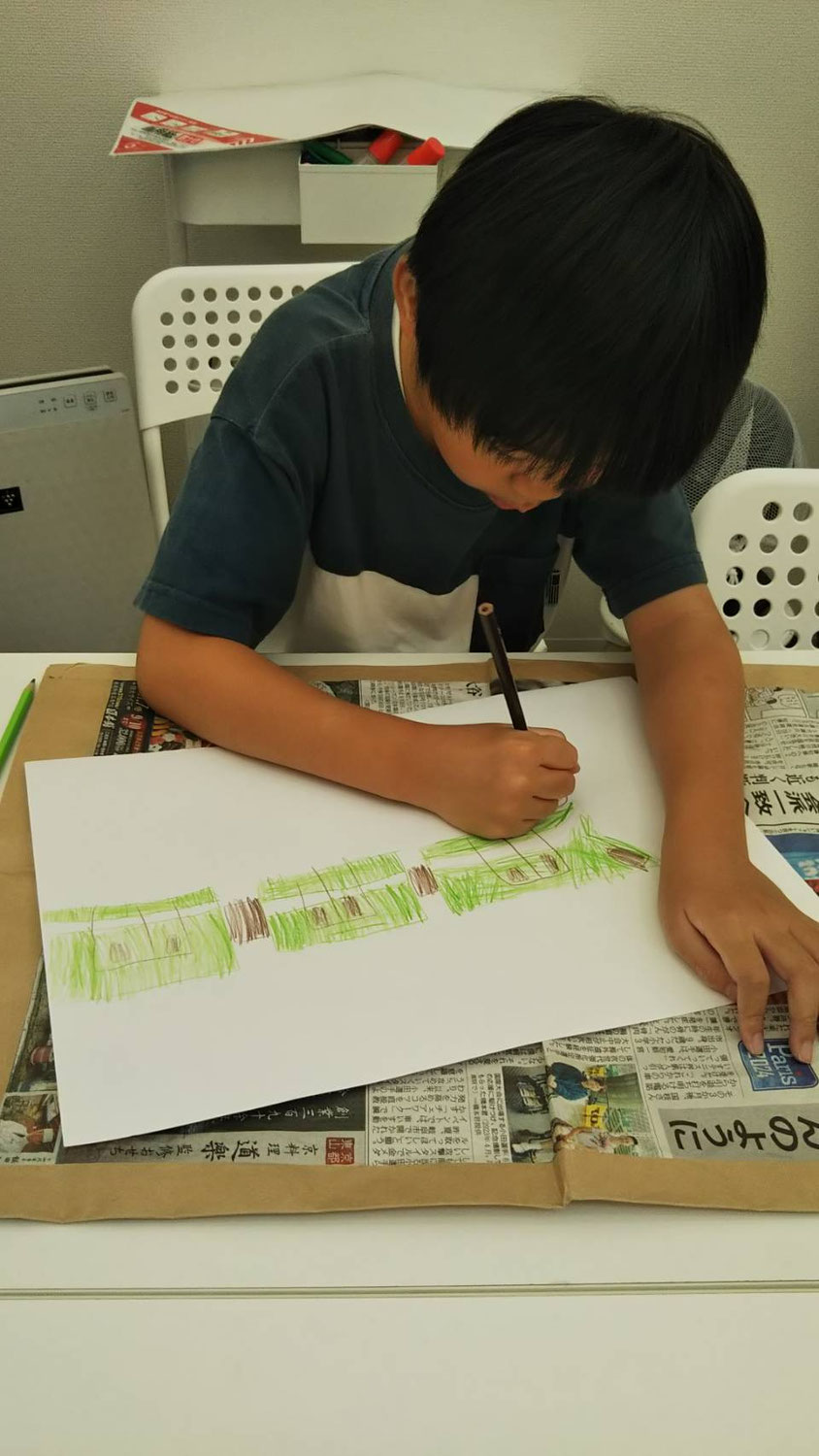 楽しい夏休み　駅員さんにプレゼント