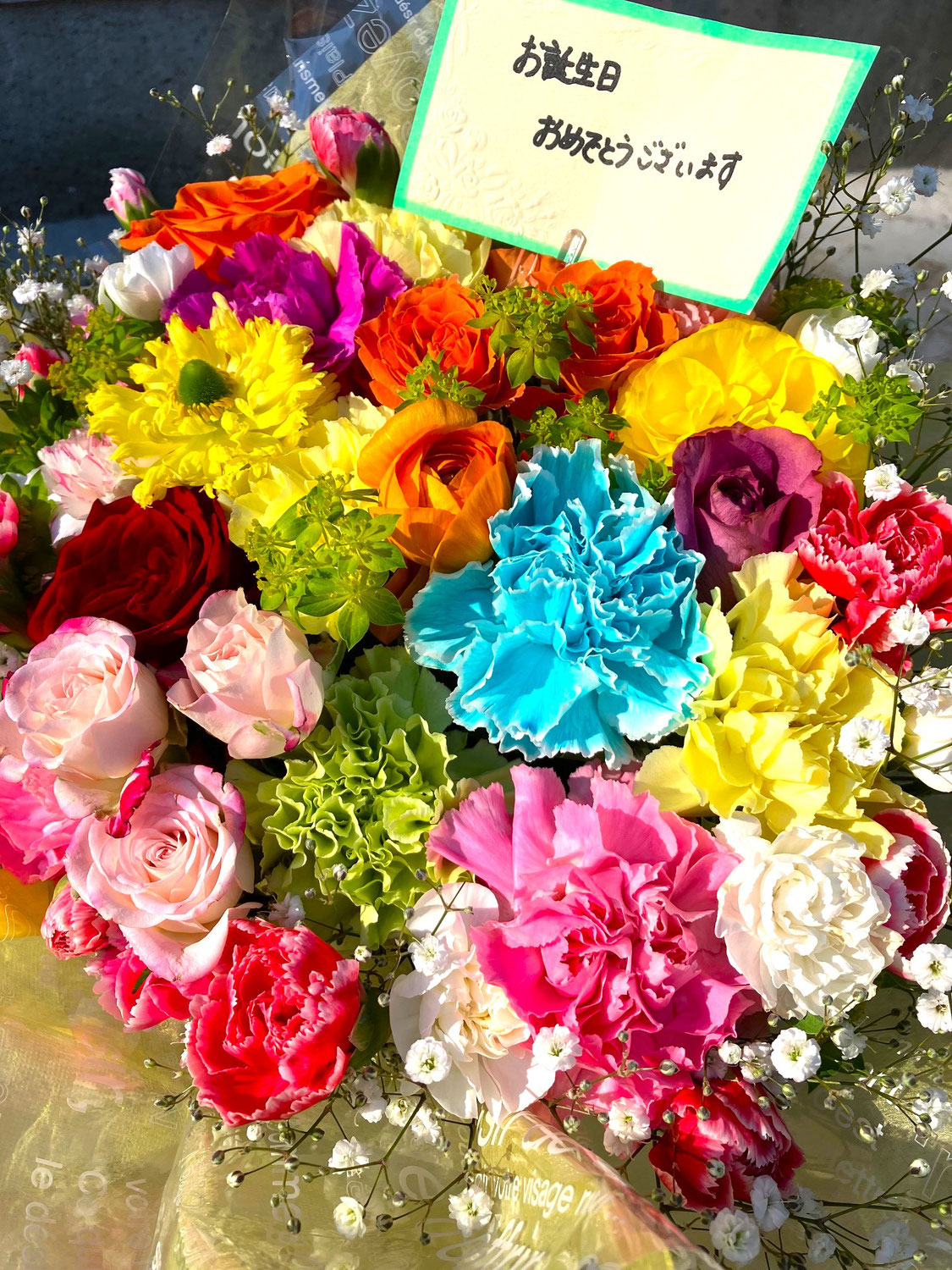 誕生日にお花をいただきました