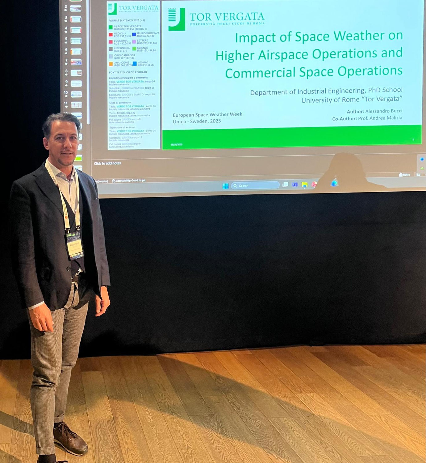 Tor Vergata PhD Candidate Presents Research at the European Space Weather Week 2025 in Sweden
