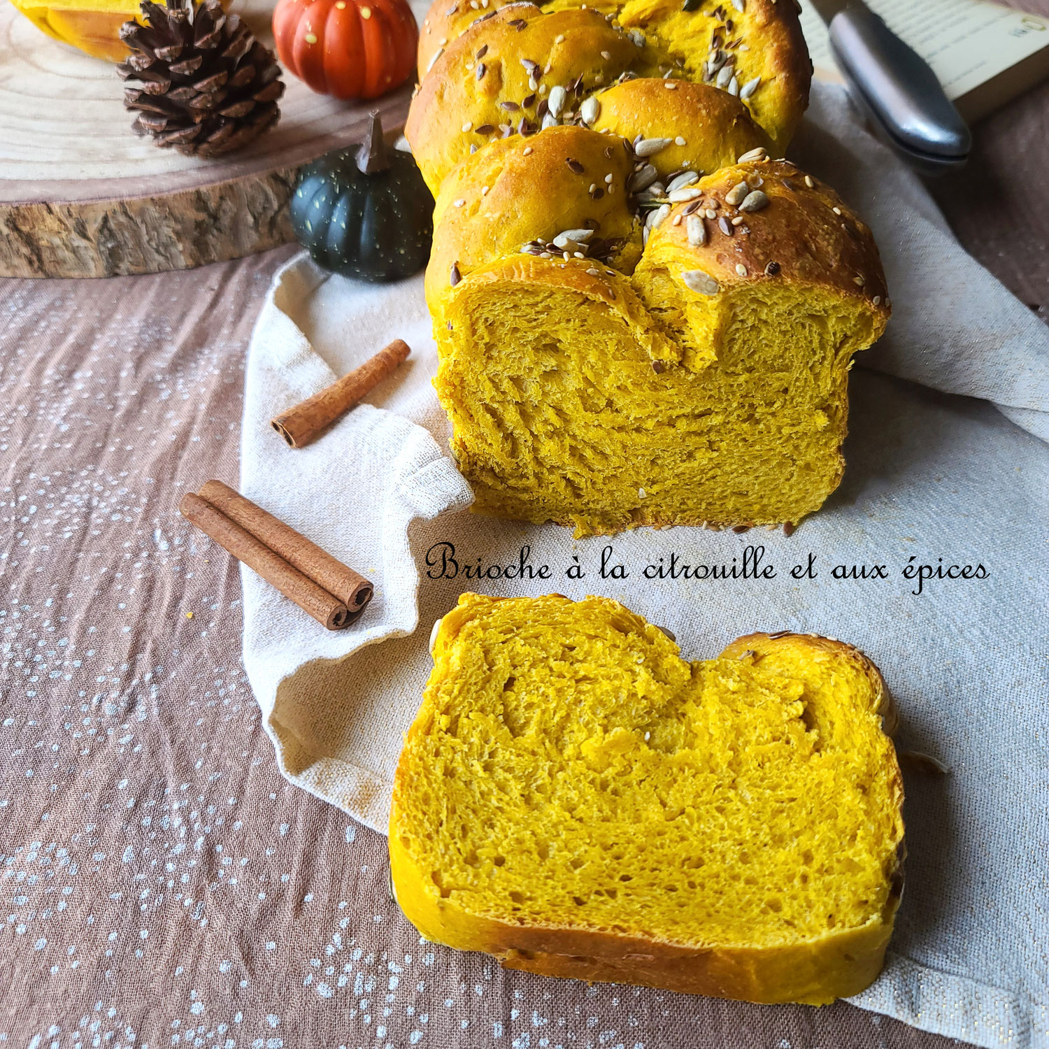 Brioche à la citrouille et aux épices