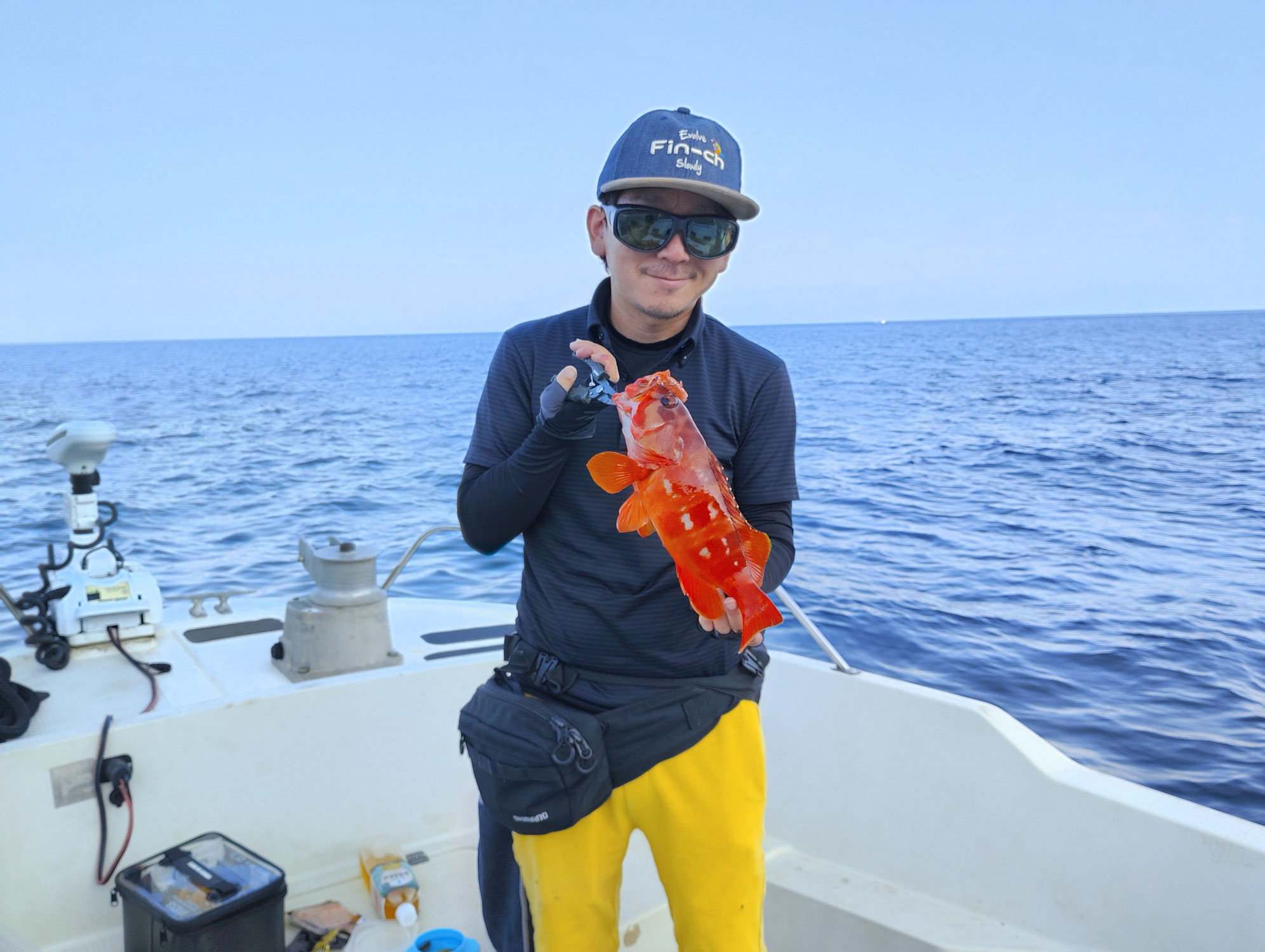 8月3日　午前便4名様磯テンヤ＆スイミングジグ