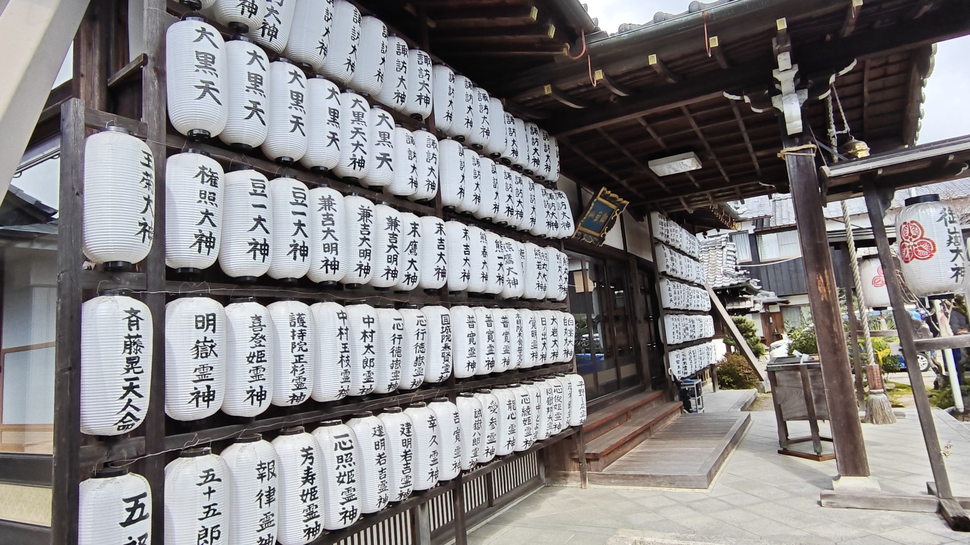 神殿玄関　ちょうちん奉納の御案内