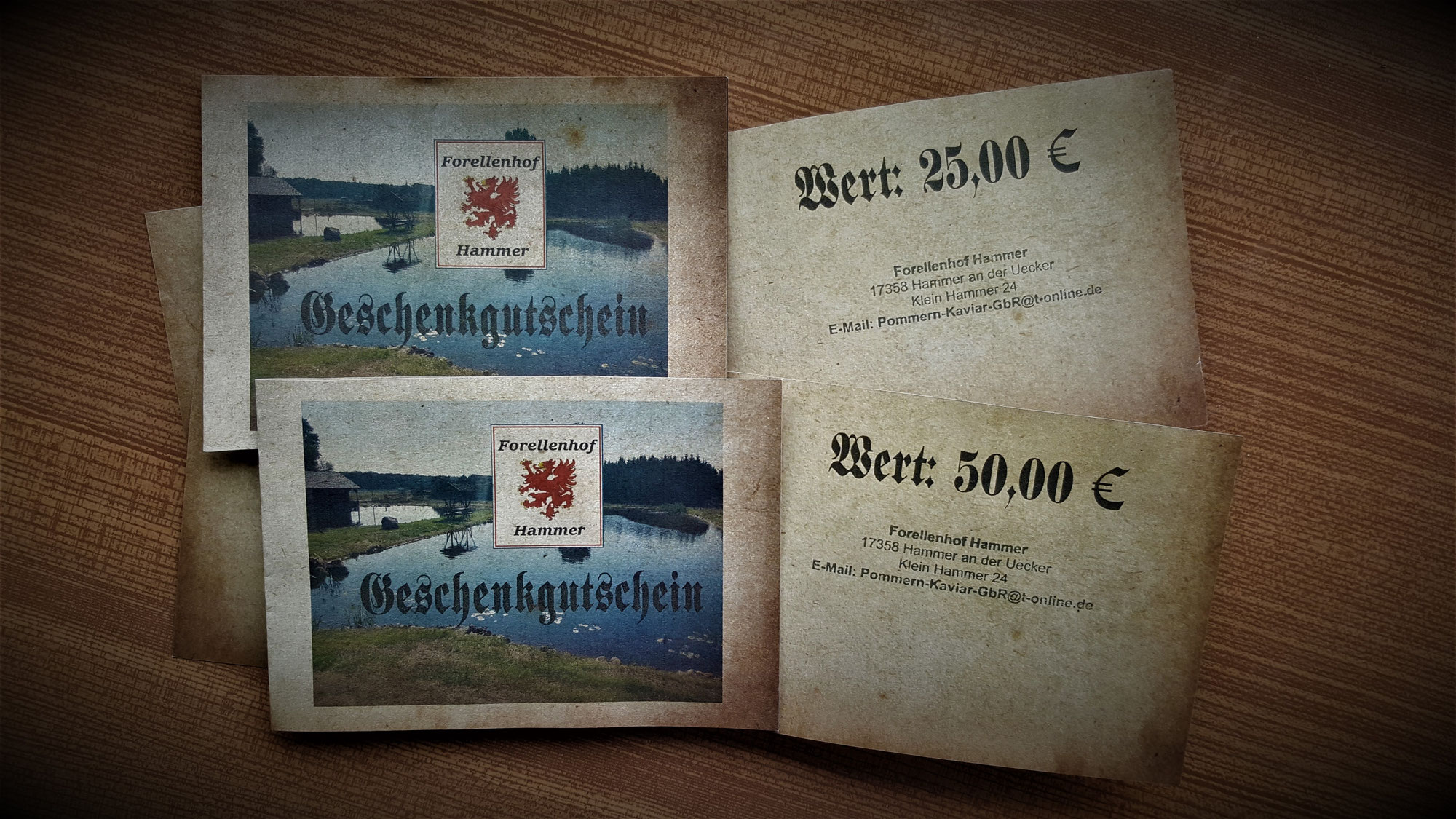 Geschenkgutscheine ab 25,00€