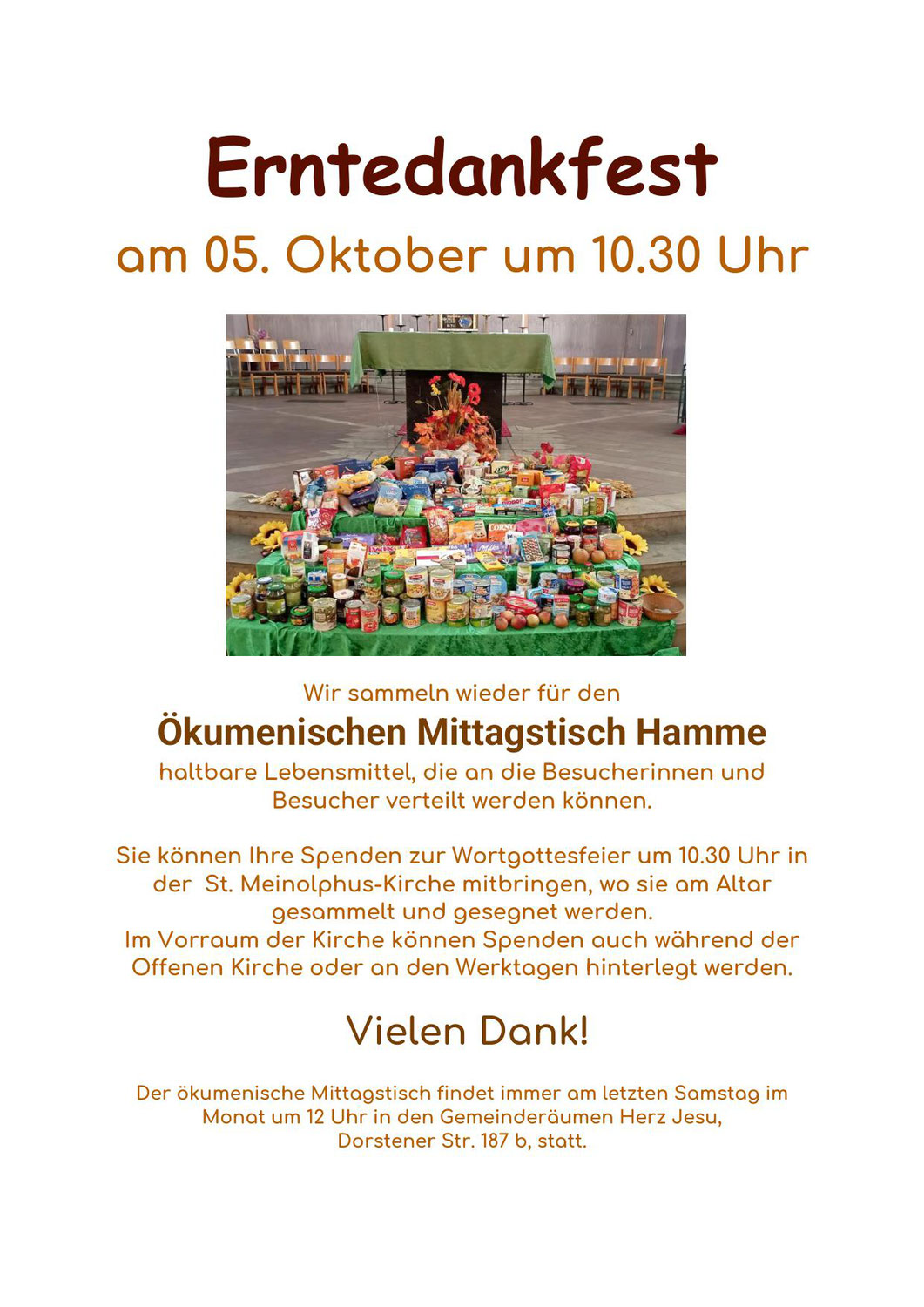 Erntedankfest in St. Meinolphus