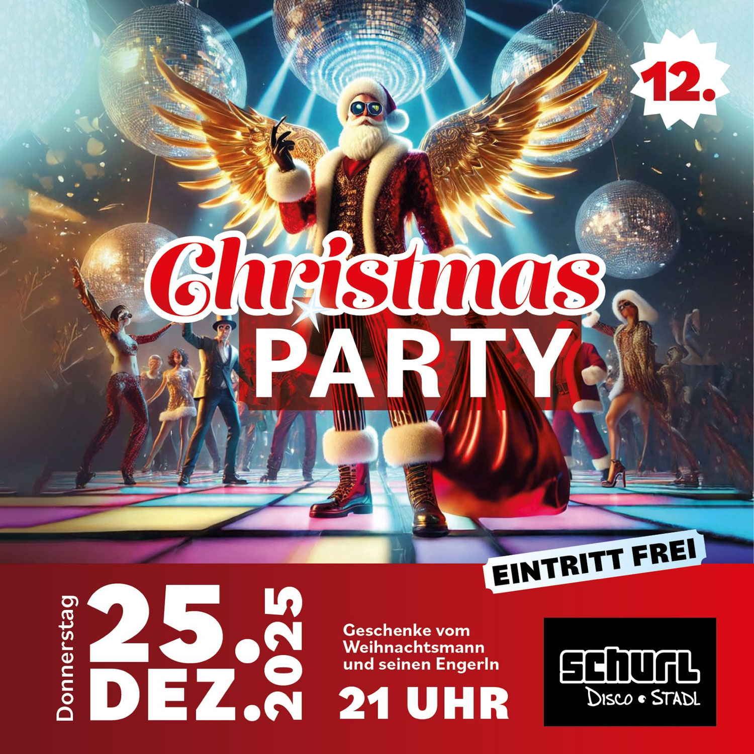 Christmas Party am Donnerstag, 25. Dezember