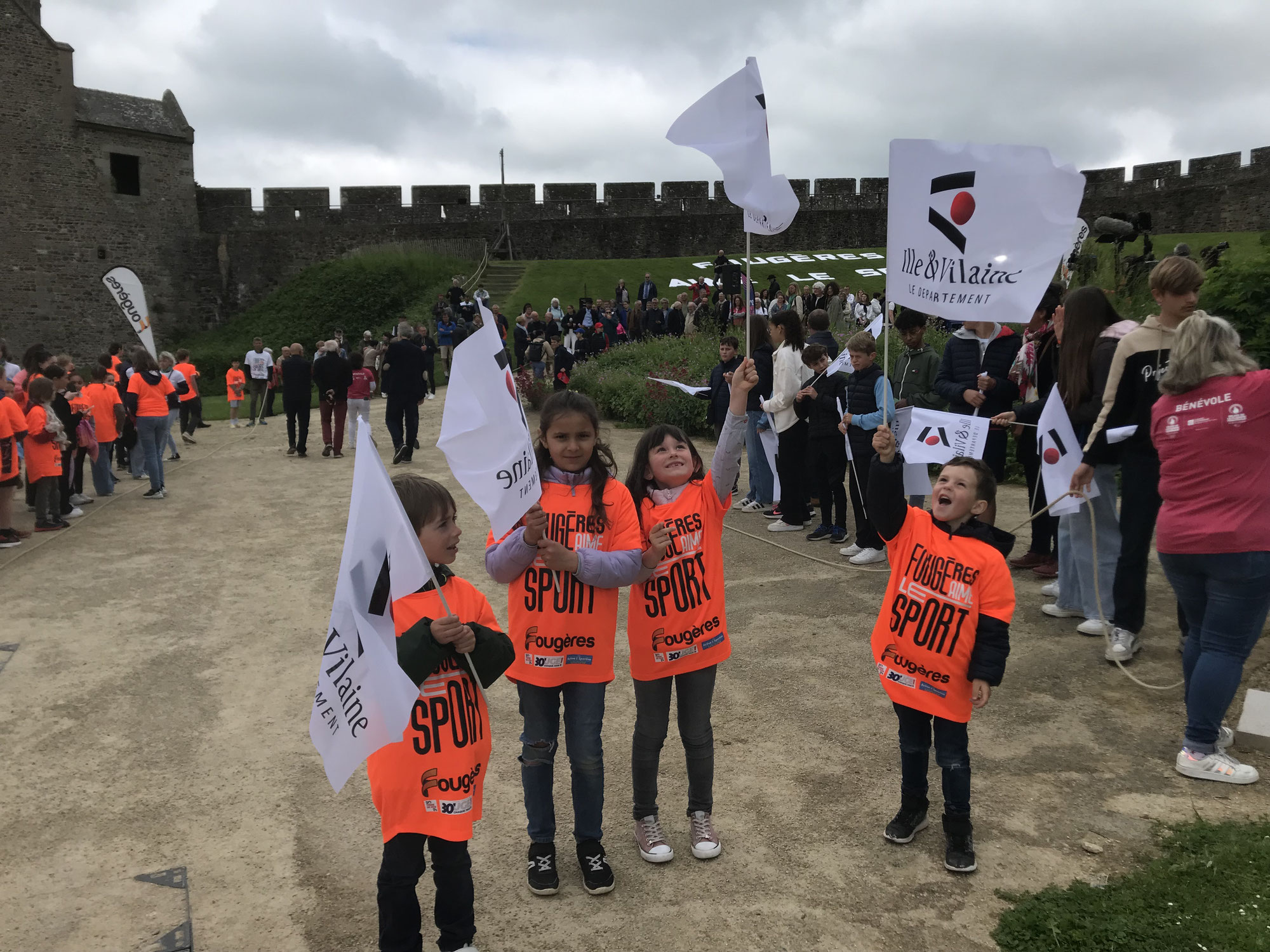 L'école représentée lors du passage de la flamme olympique 