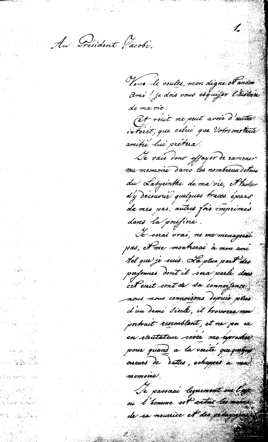 Mannlich, Johann Christian von: Mémoires de Johann Christian de Mannlich, vol. 1: ca. 1740 - 1767 - BSB Cod.gall. 616