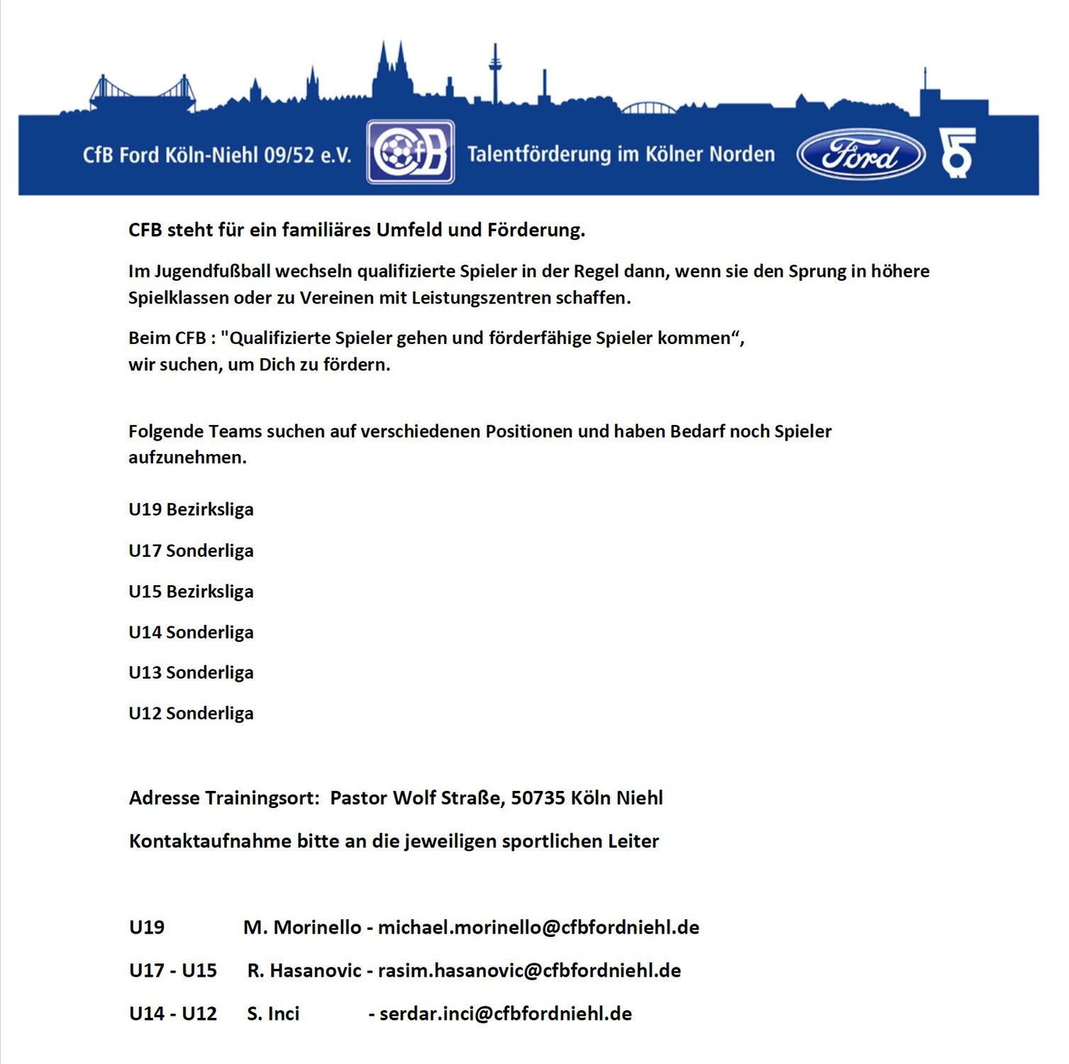 CfB Ford Köln Niehl 09/52 e.V.