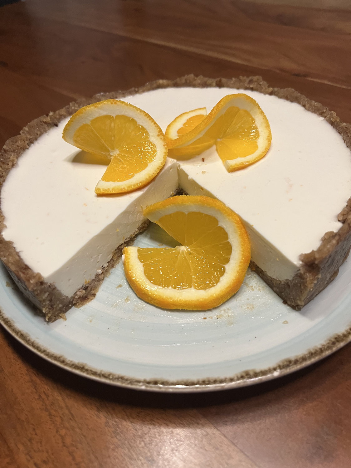 No bake Blutorangen-Joghurt Tarte