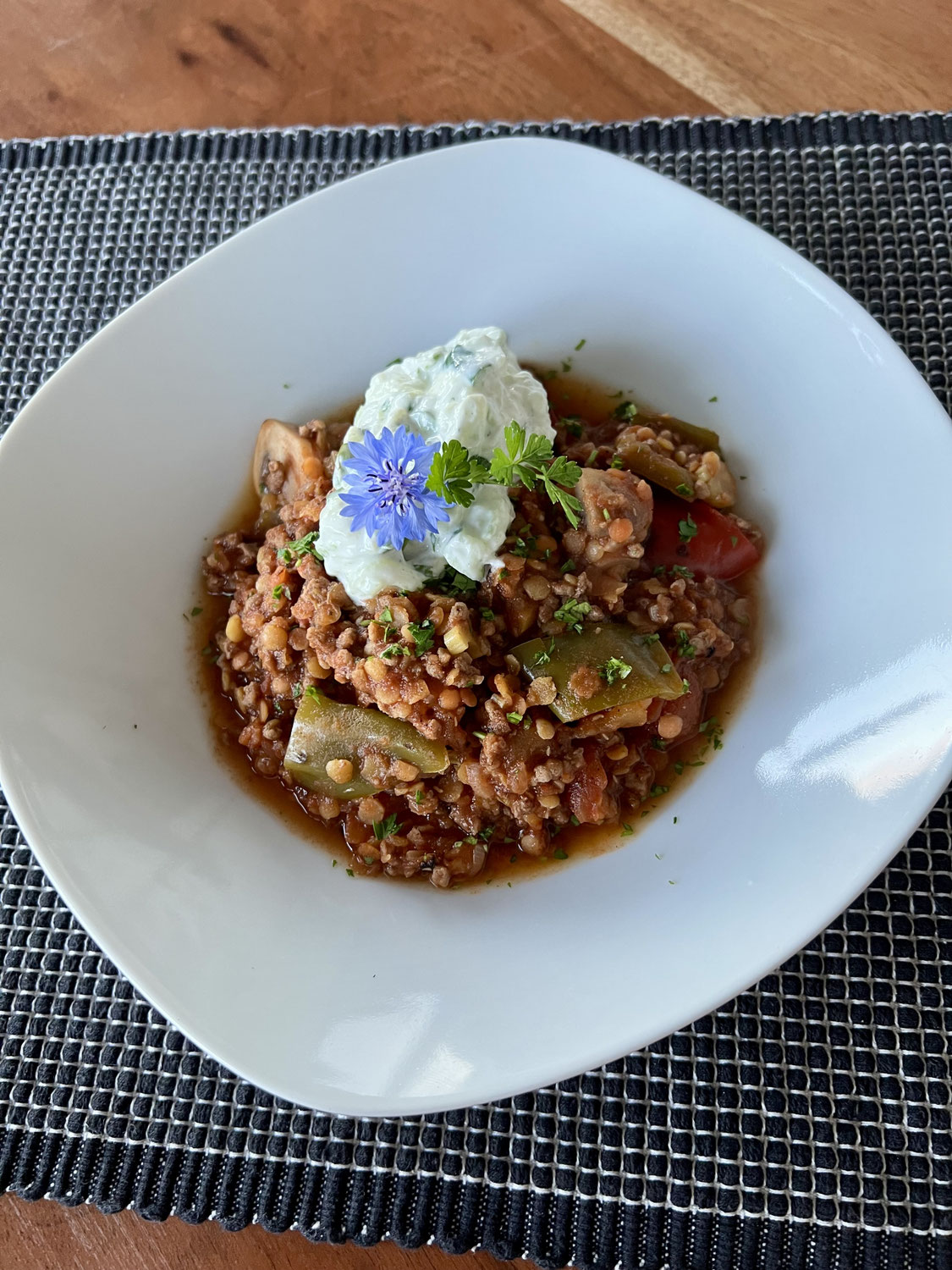 Linsen-Hackfleisch Pfanne