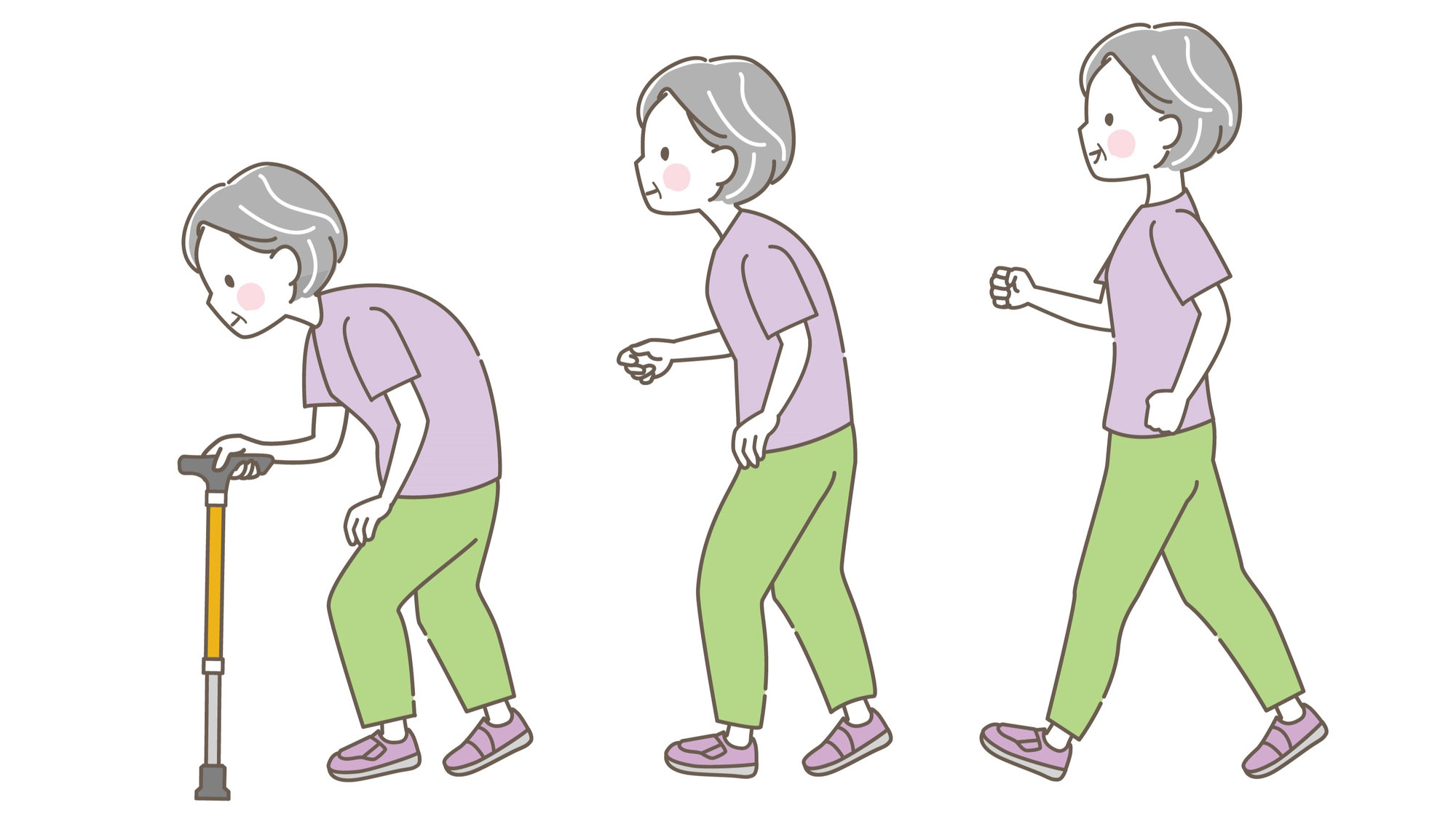 歩かない生活は背骨が曲がる