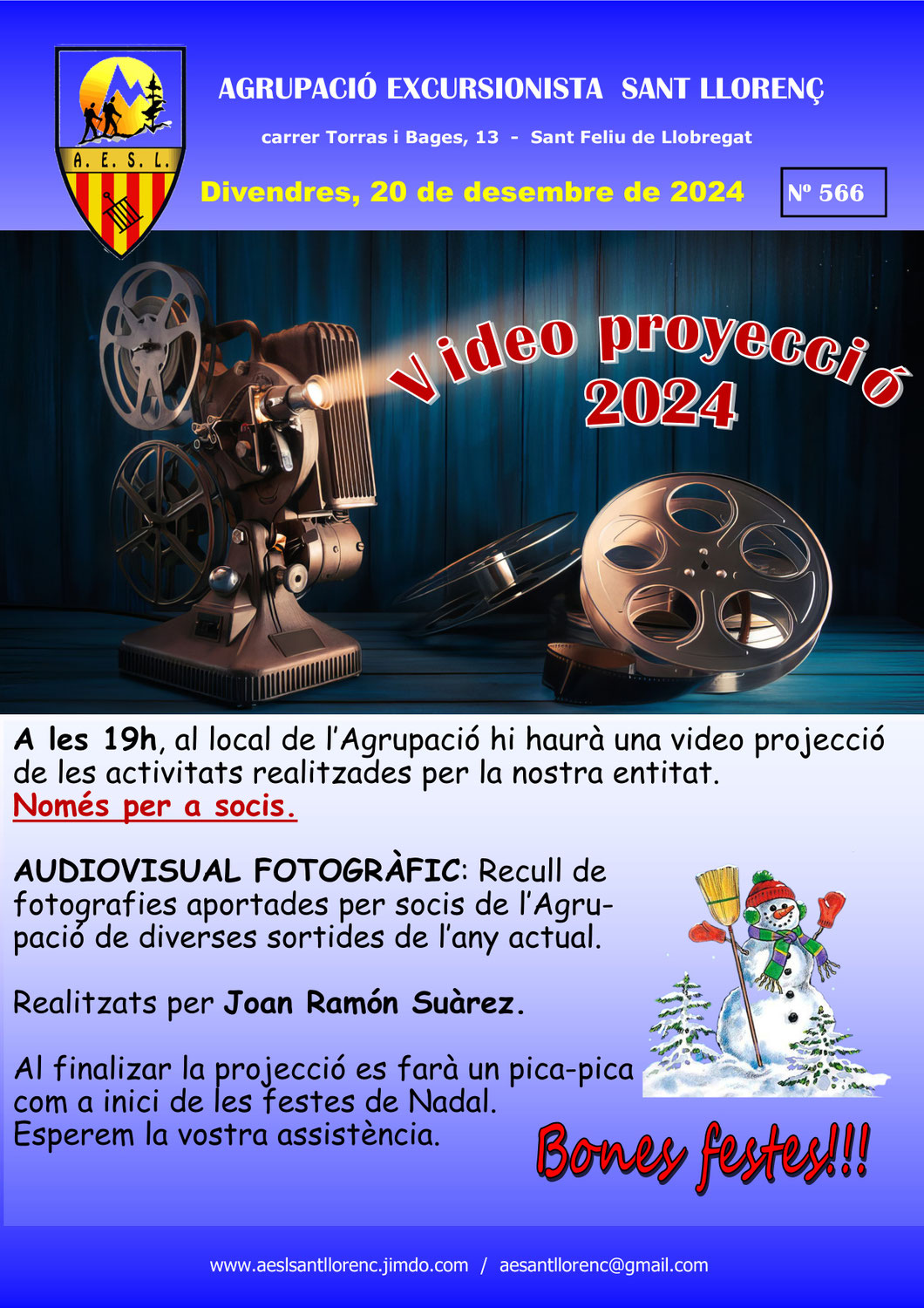 566. Videoprojecció