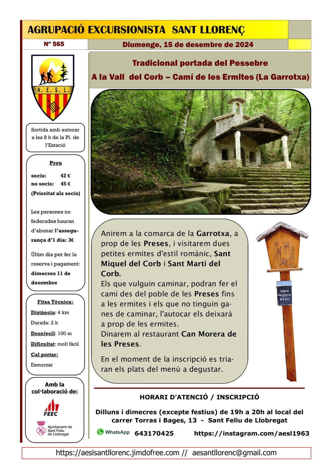 565. Portada del pessebre a la Vall del Corb