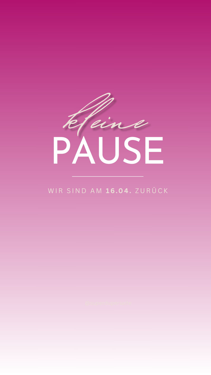 Kurze Auszeit