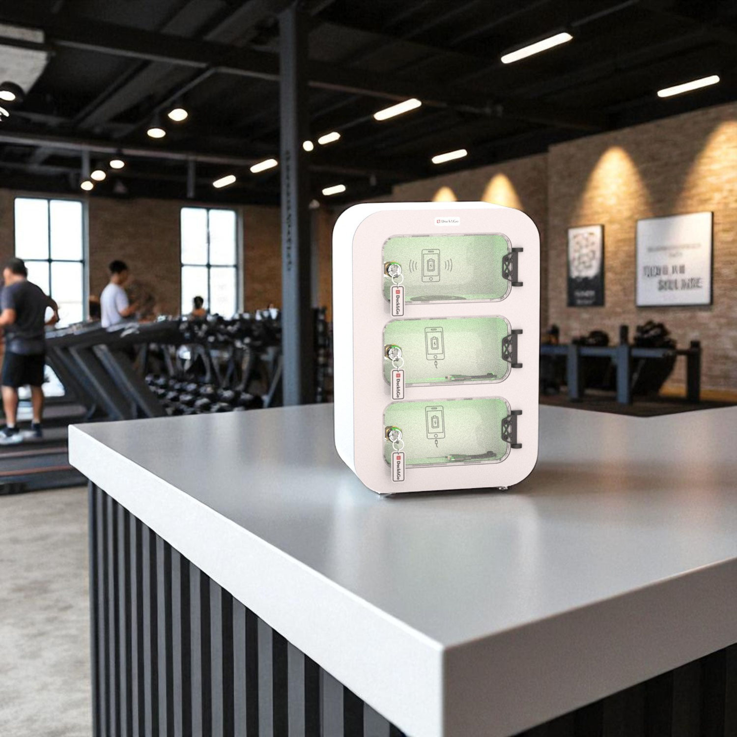 Dock&Go im Fitnessstudio – sicheres Laden für Mitglieder & Gäste