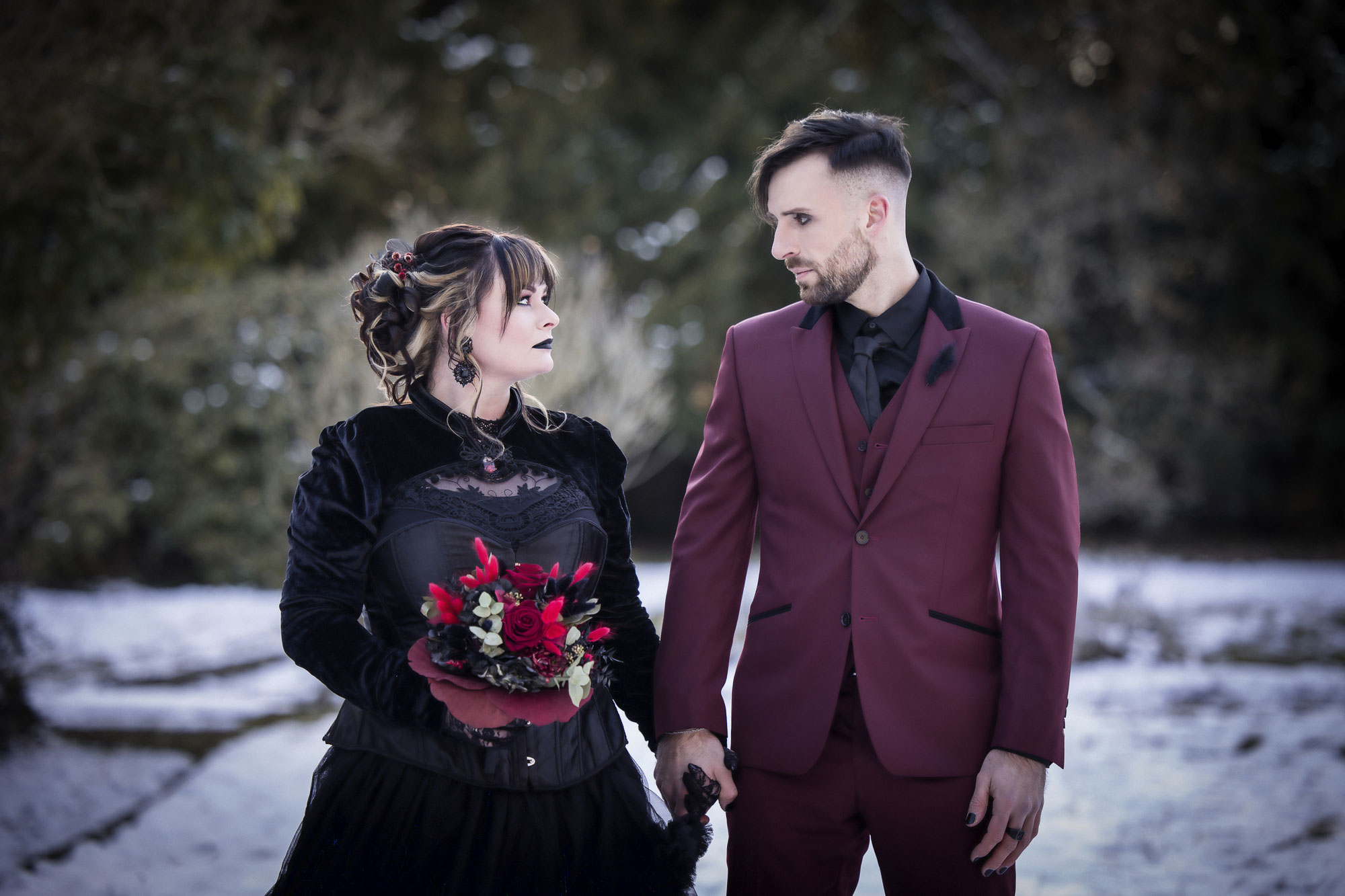 Gothic Hochzeit und Styling in Dresden