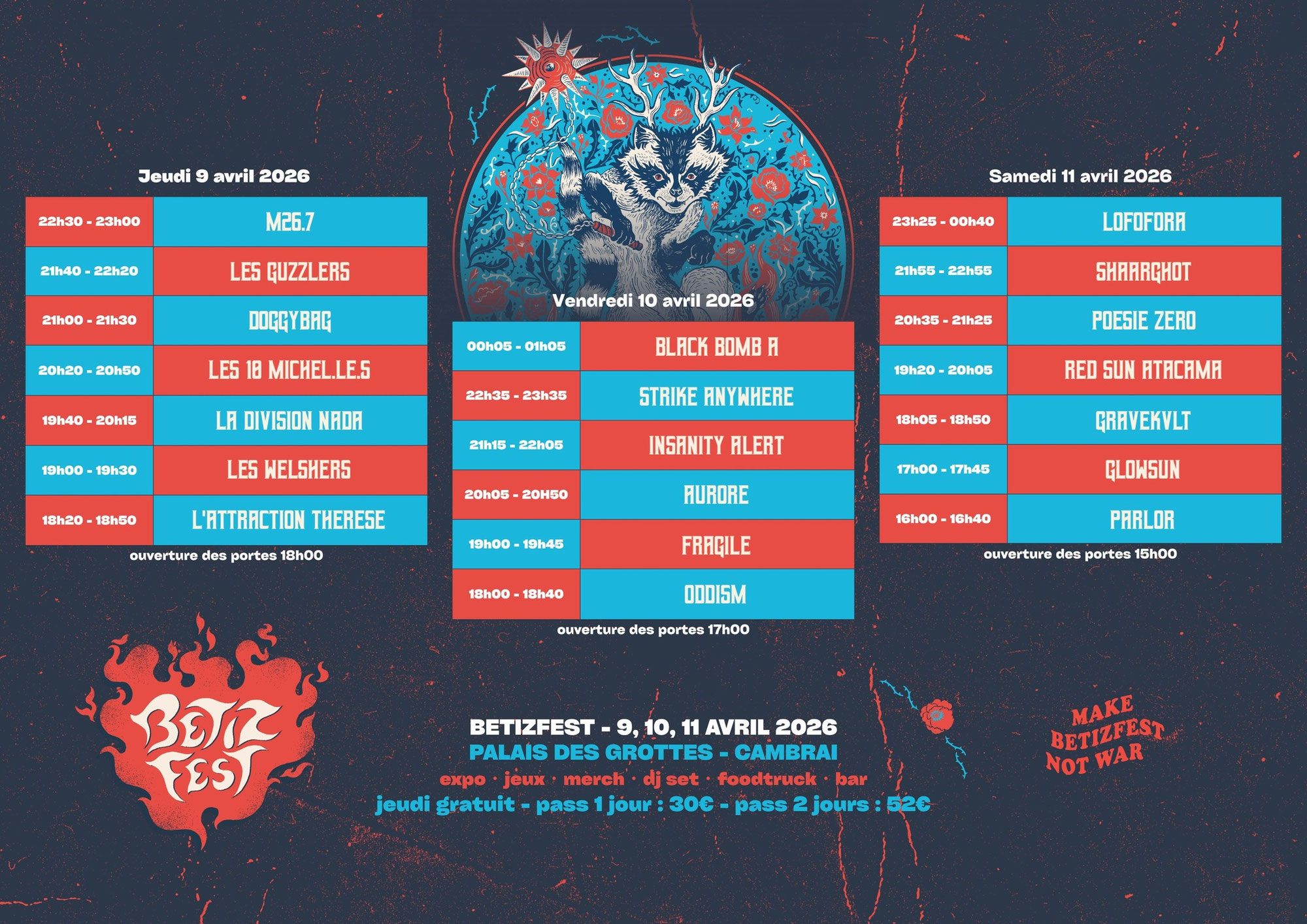 Running order BetiZfest 2026