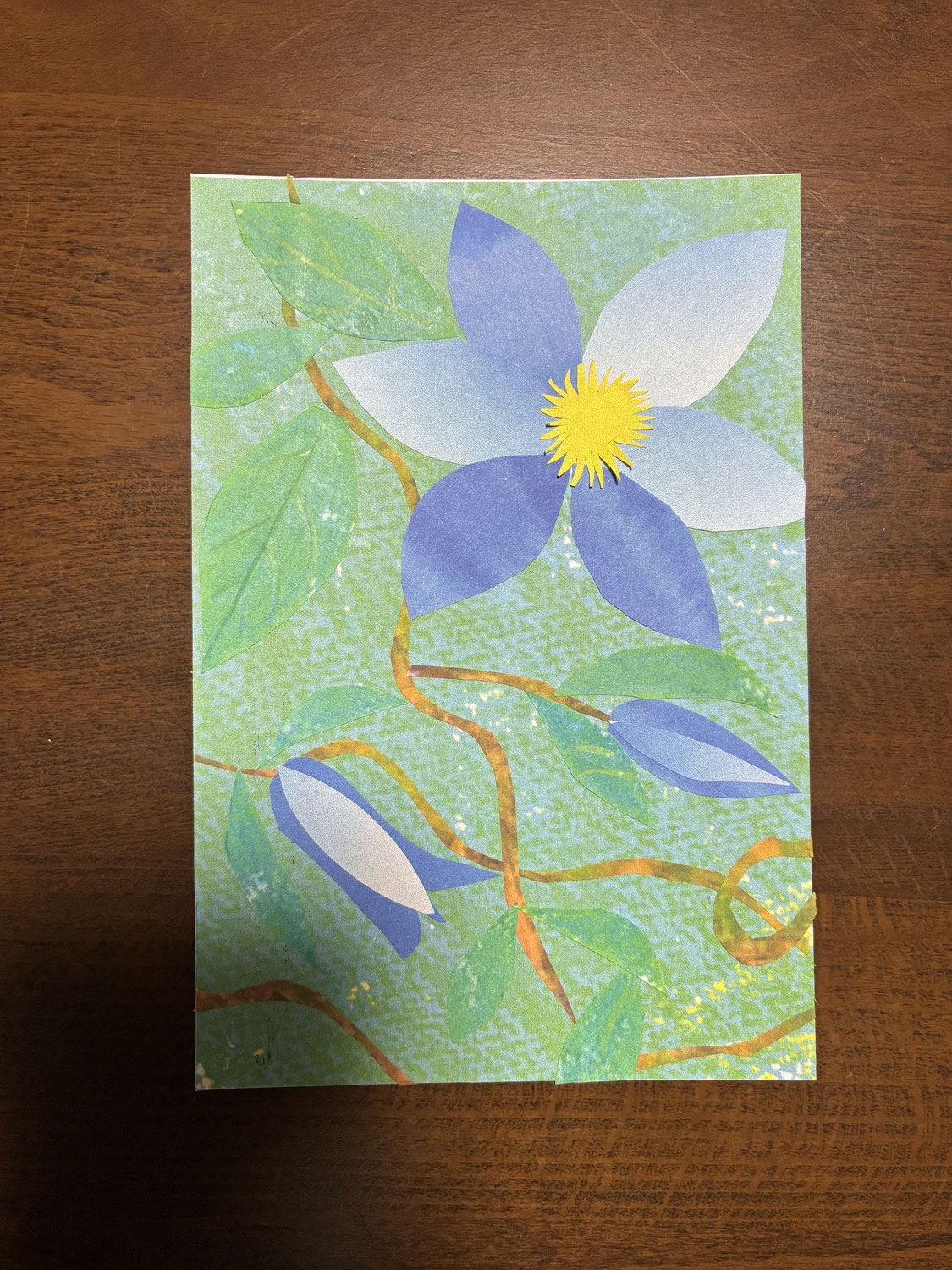 俳句と切り貼り絵
