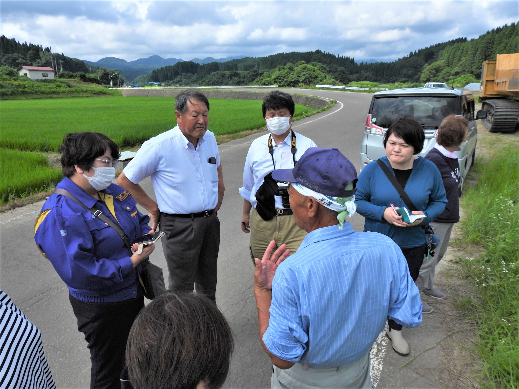 自力で復旧できない　堤防決壊　農地に土砂　高橋議員に被災農家切々　秋田豪雨　能代・八峰