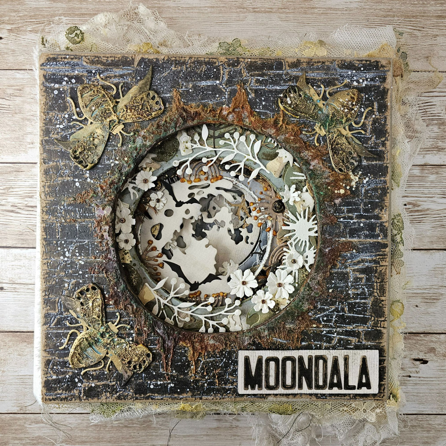 MOONDALA TUNNEL BOOK - MADE WITH DIE CUTS BY TIM HOLTZ & SIZZIX