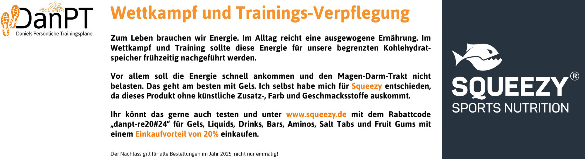 Verpflegung mit Squeezy