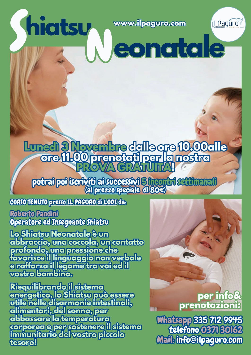 Shiatsu Neonatale: il contatto che accoglie e rafforza il legame genitore-bambino