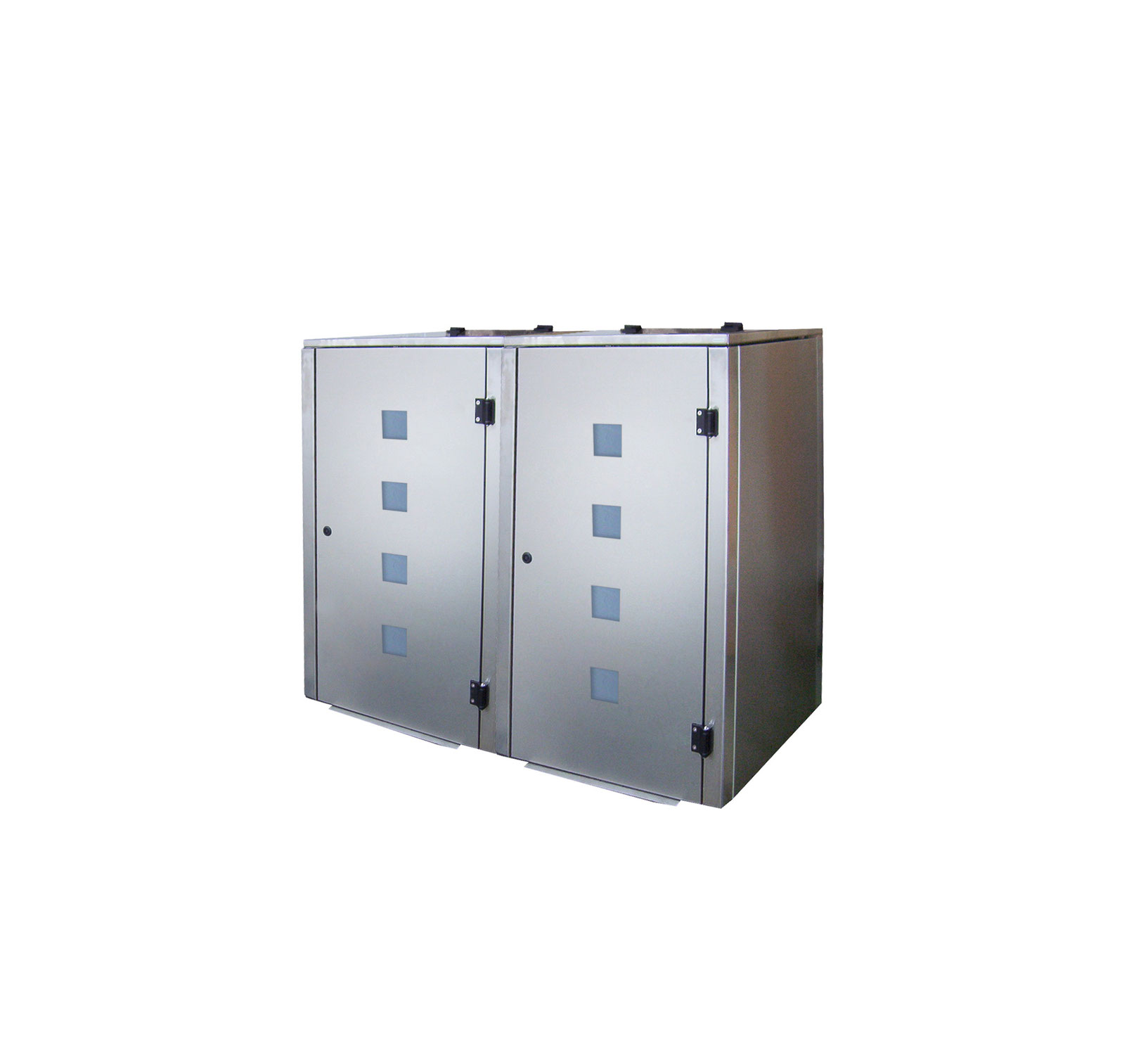 Schöne Mülltonnenboxen aus Metall oder Edelstahl - RIBA-Mülltonnenboxen