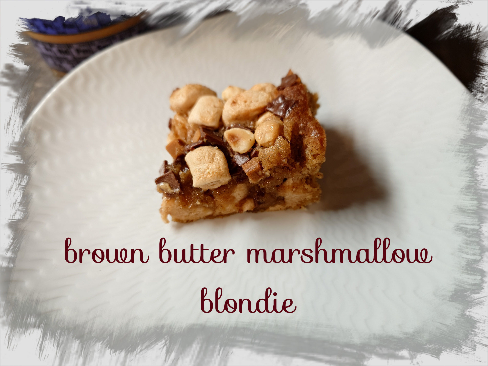 brown butter marshmallow blondie