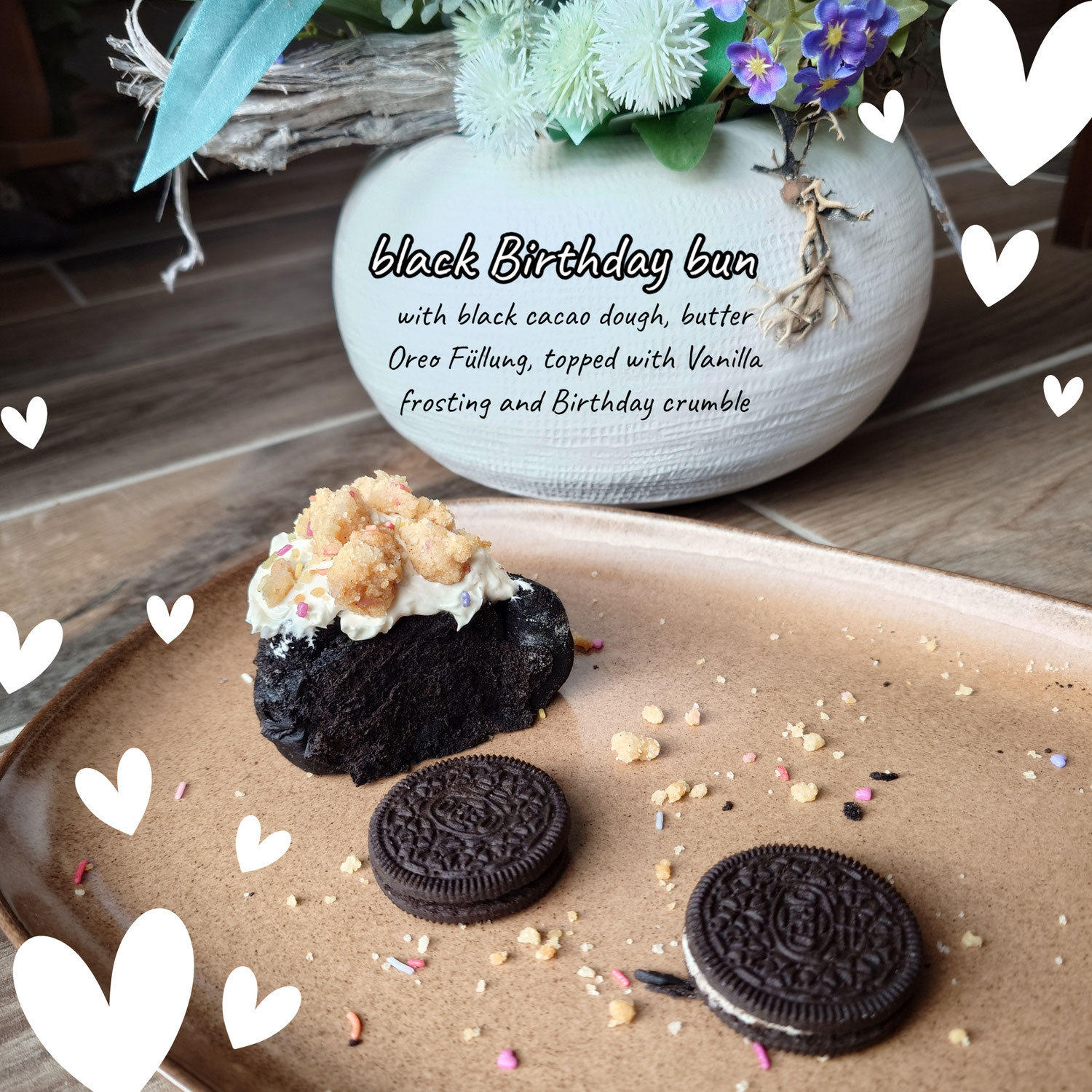 Black Birthday bun