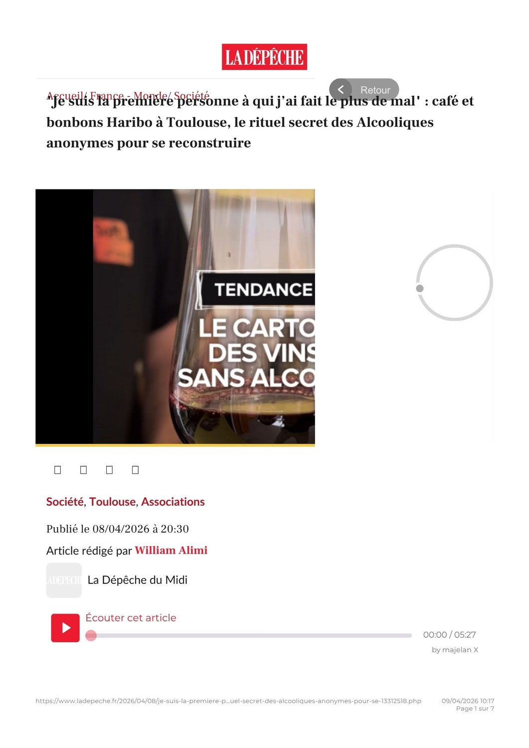 Article Dépêche du Midi
