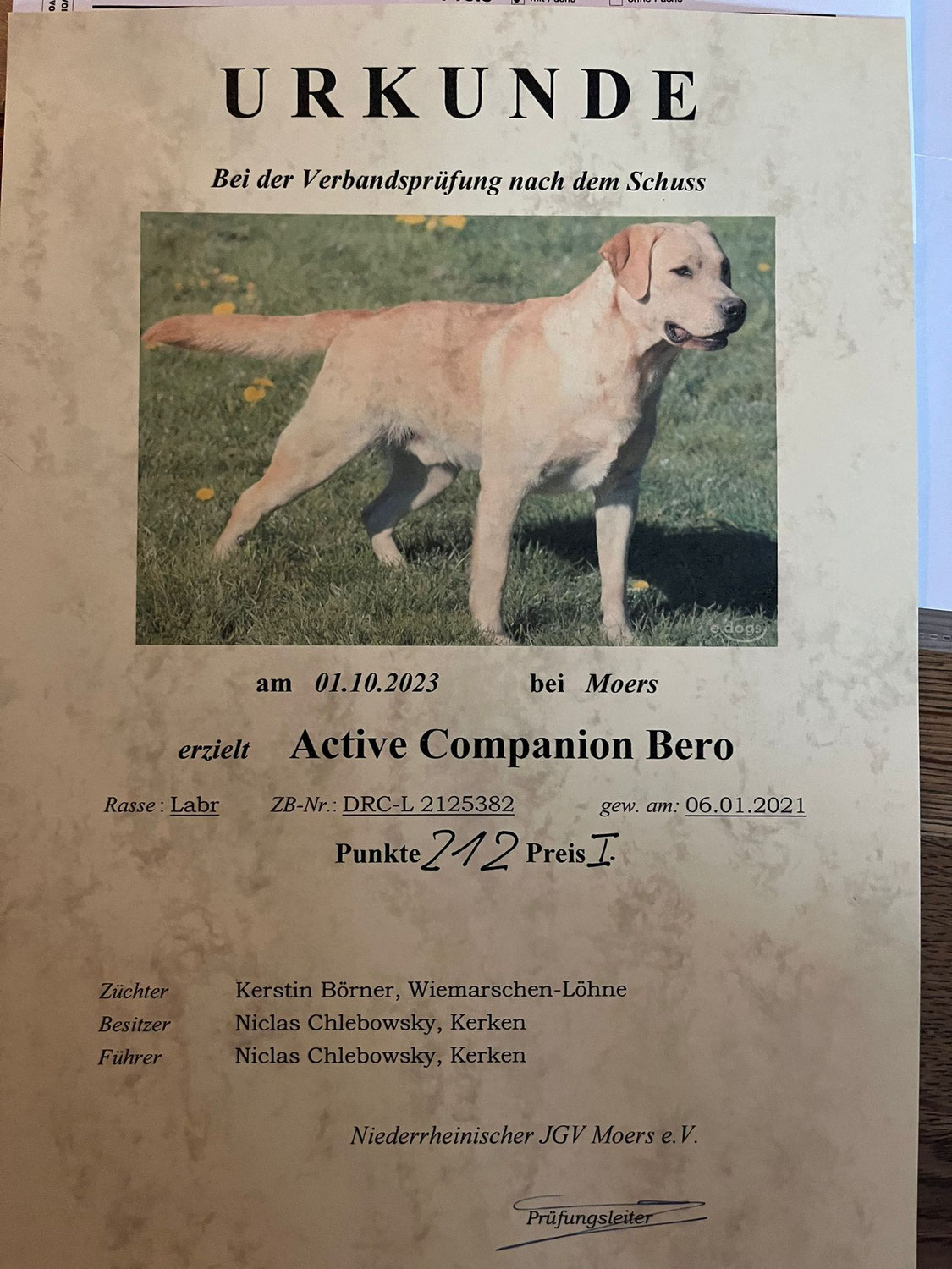 Active Companion Bero besteht die VPS als Suchensieger :)