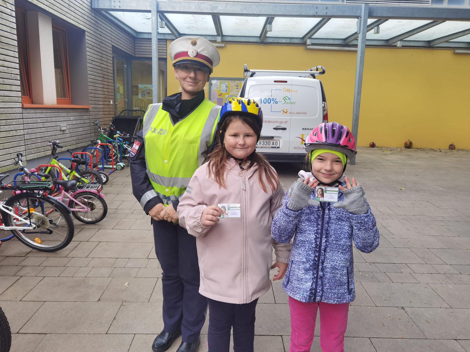 Fahrradprüfung in der 4. Schulstufe