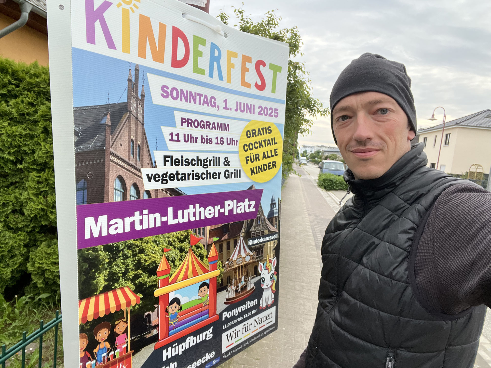 Vorbereitungen zum Kinderfest am 01.06. auf dem Martin-Luther-Platz