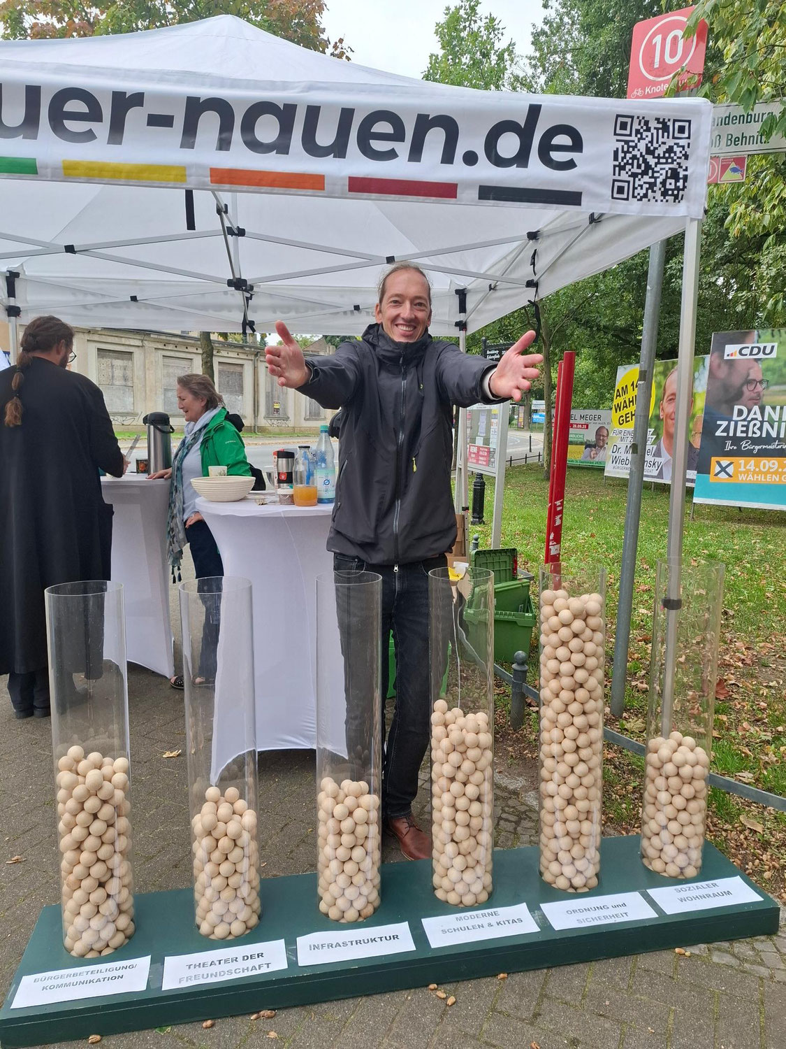 Infostand in Nauen und Börnicke