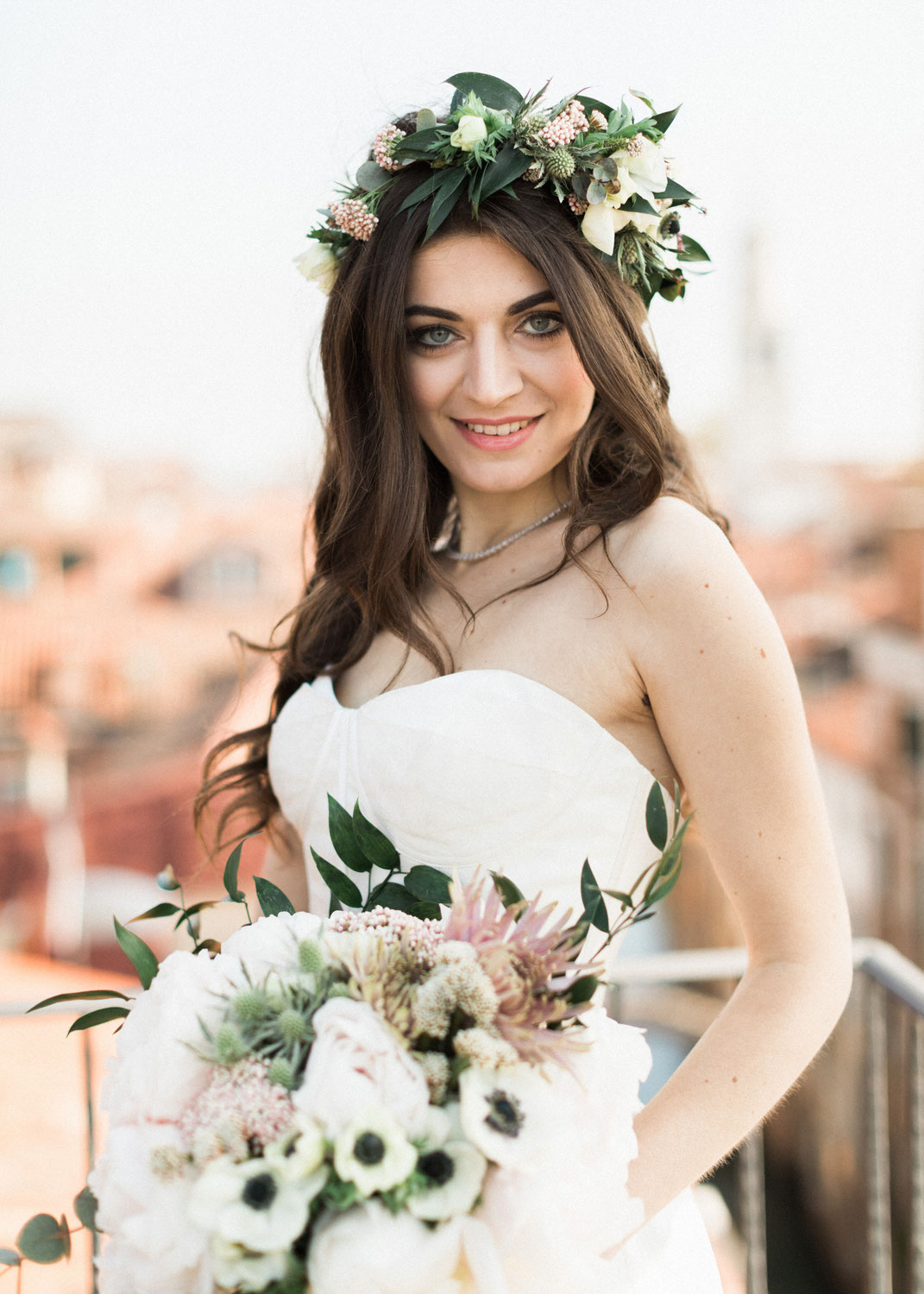 Maquilleuse et coiffeuse de la marièe à Venise