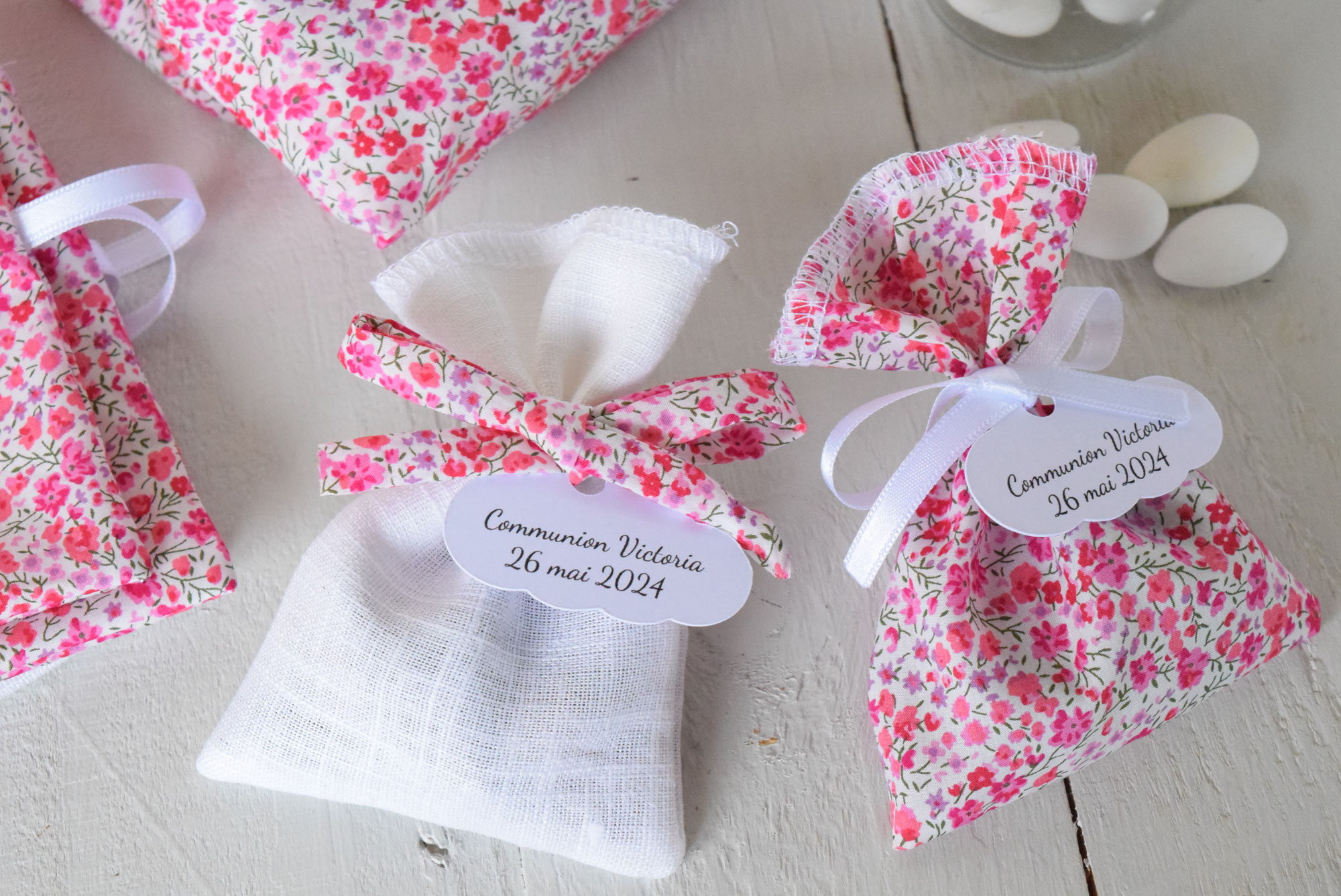 Des Pochons de Dragées Élégante et Personnalisée pour Vos Plus Beaux Moments – Découvrez le Lin & Liberty Phoebe !