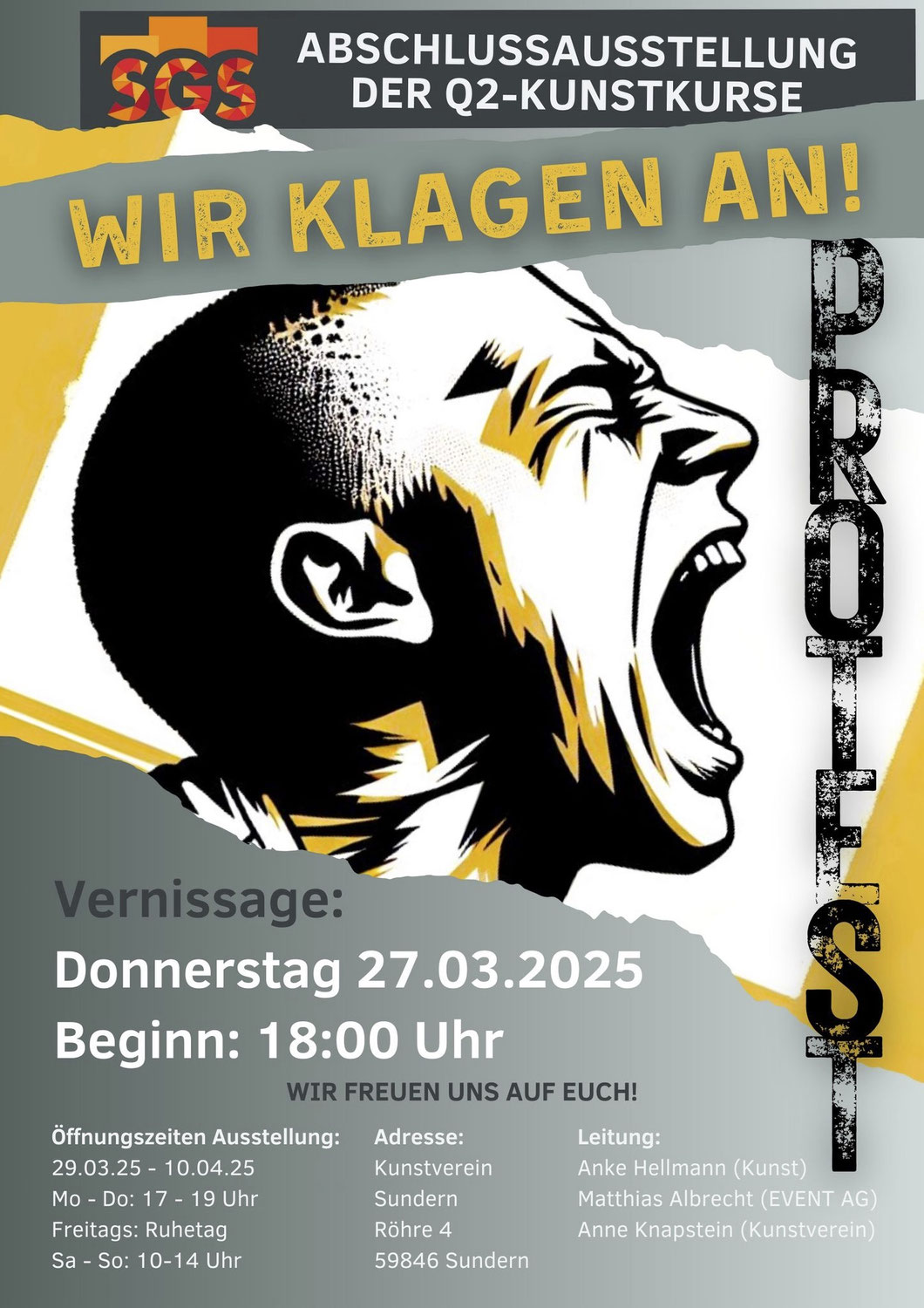 Junge Kunst im Fokus: ‚WIR KLAGEN AN‘ & ‚Persona‘ ab 27.03. im Kunstverein Sundern