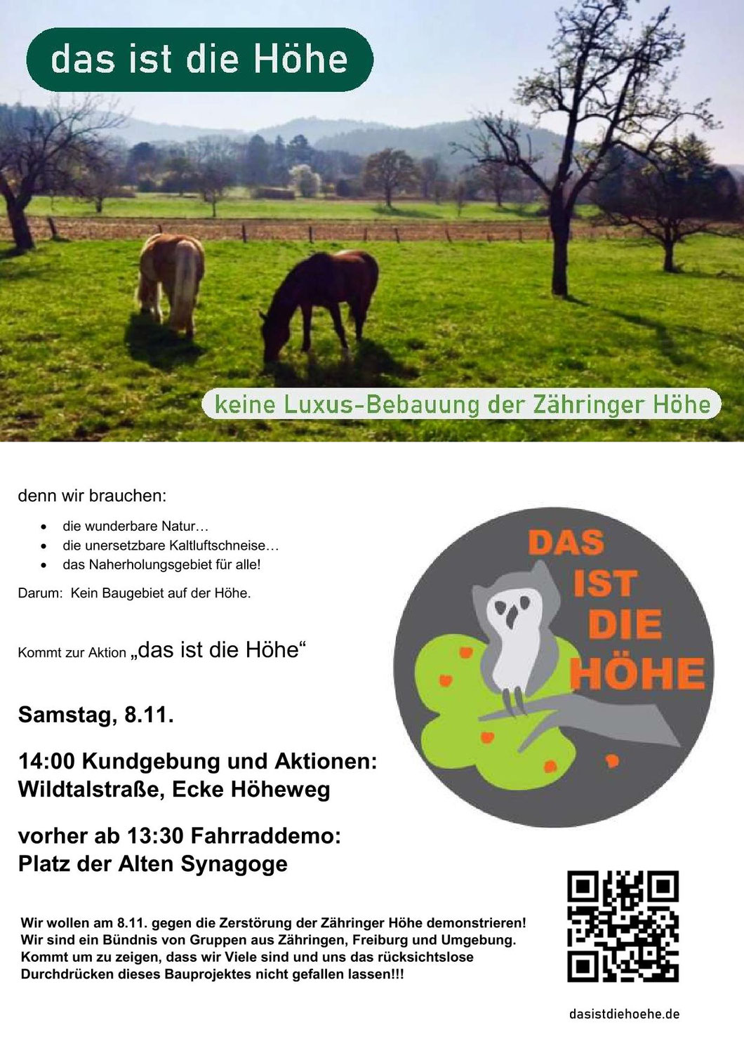 Demoaufruf - Kommt zur Aktion „das ist die Höhe“