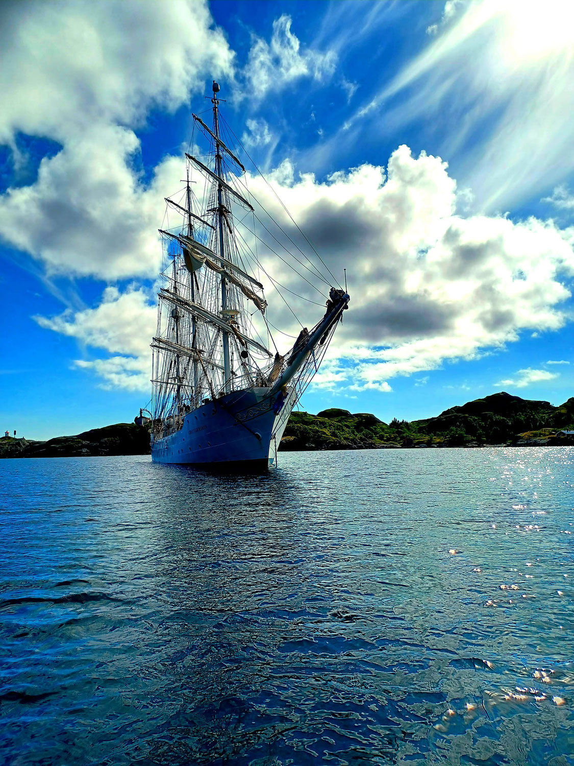 Sailing north
