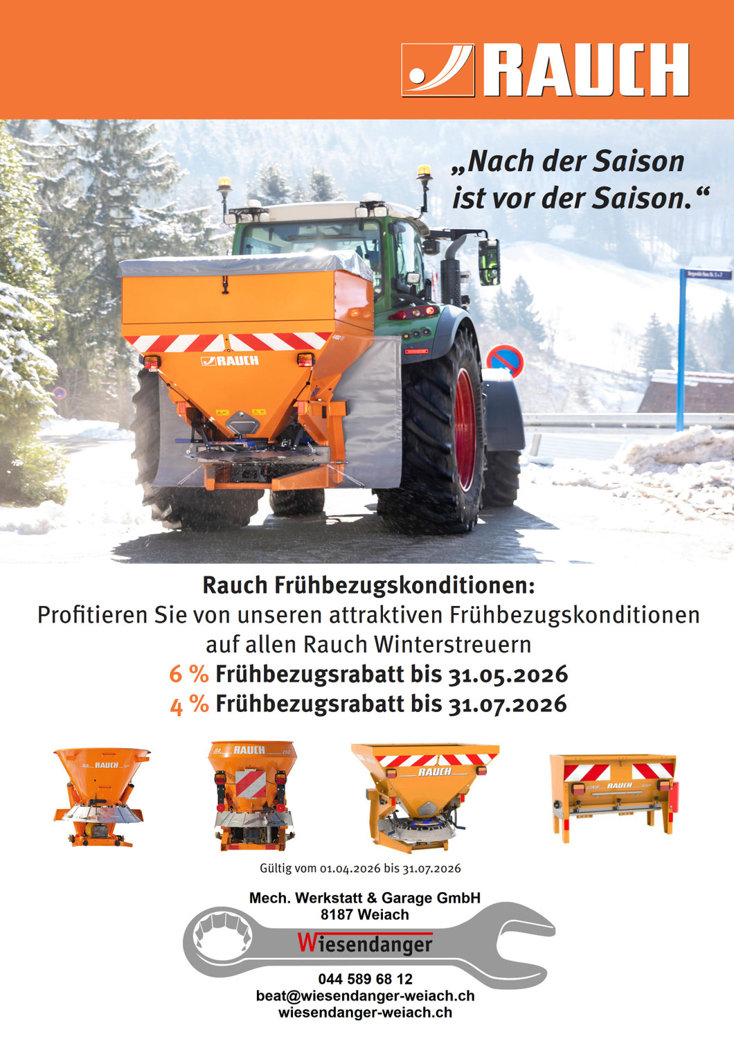Rauch Winterstreuer Frühbezugsaktion