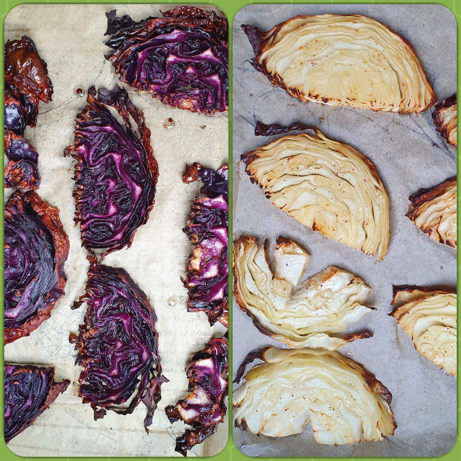 Weiß- u. Rotkraut knusprig gebacken
