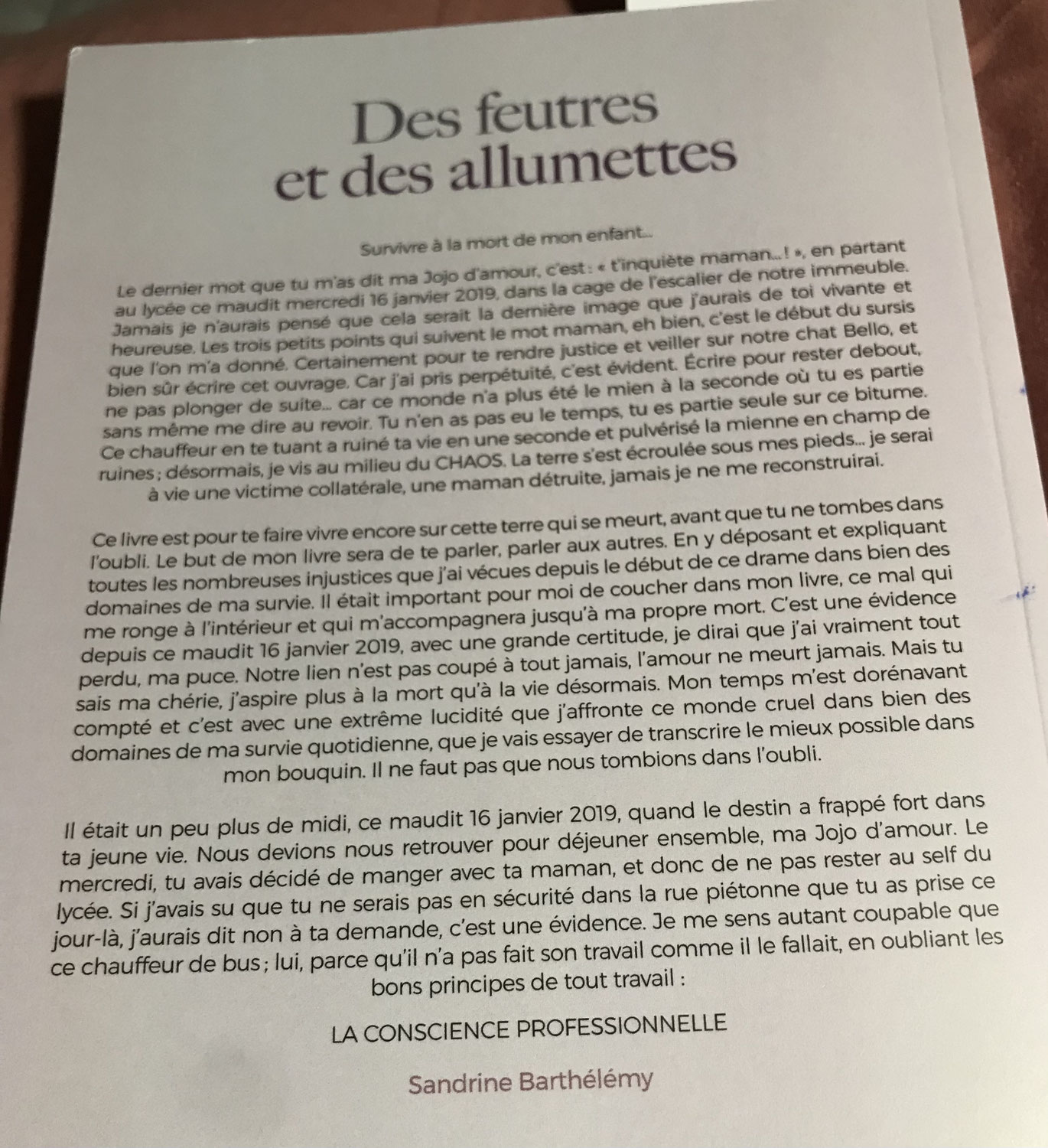 Explications de l'écriture de mes trois tomes de mon livre