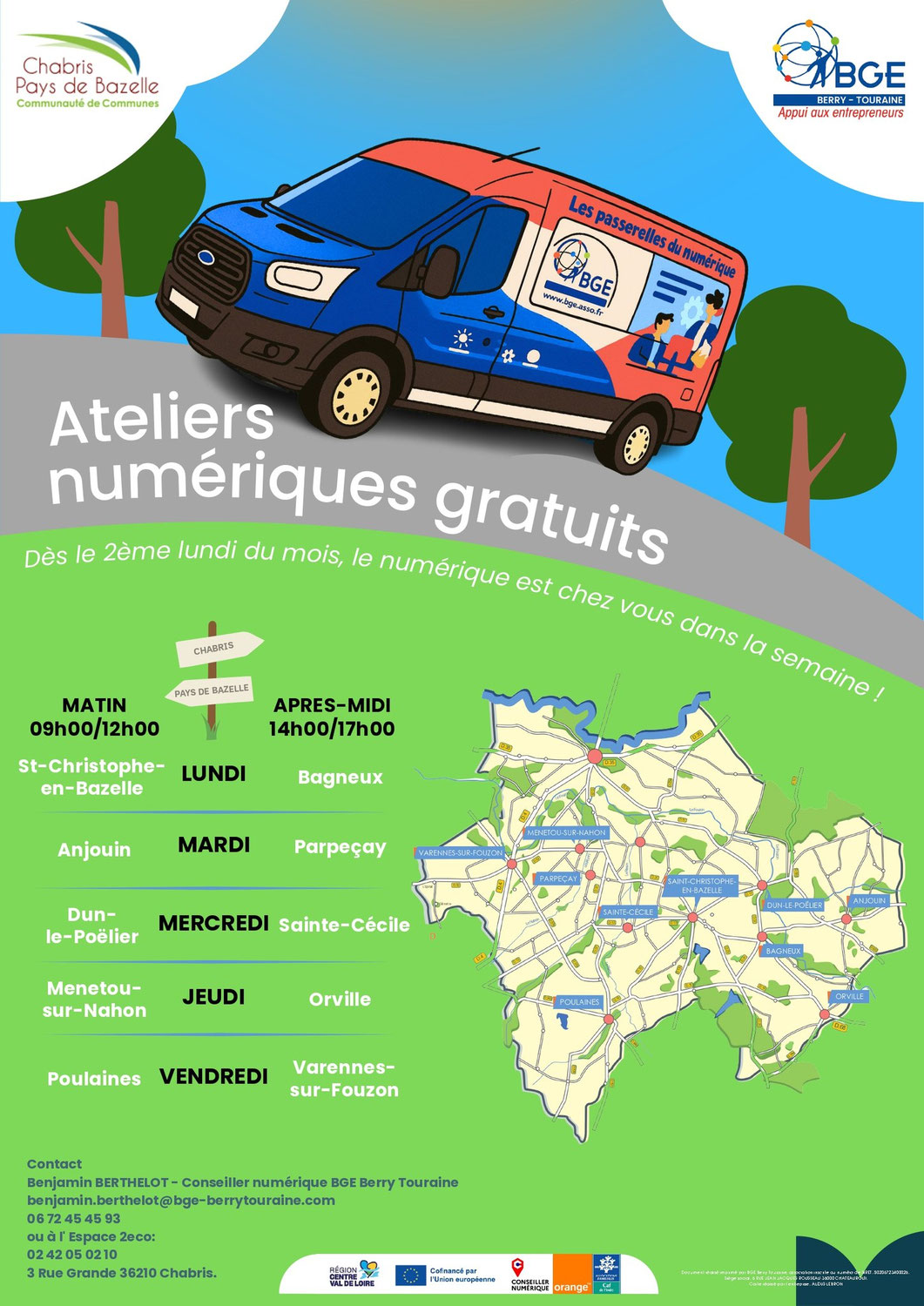 DEPLOIEMENT DU BUS NUMERIQUE–ATELIERS GRATUITS﻿🚎