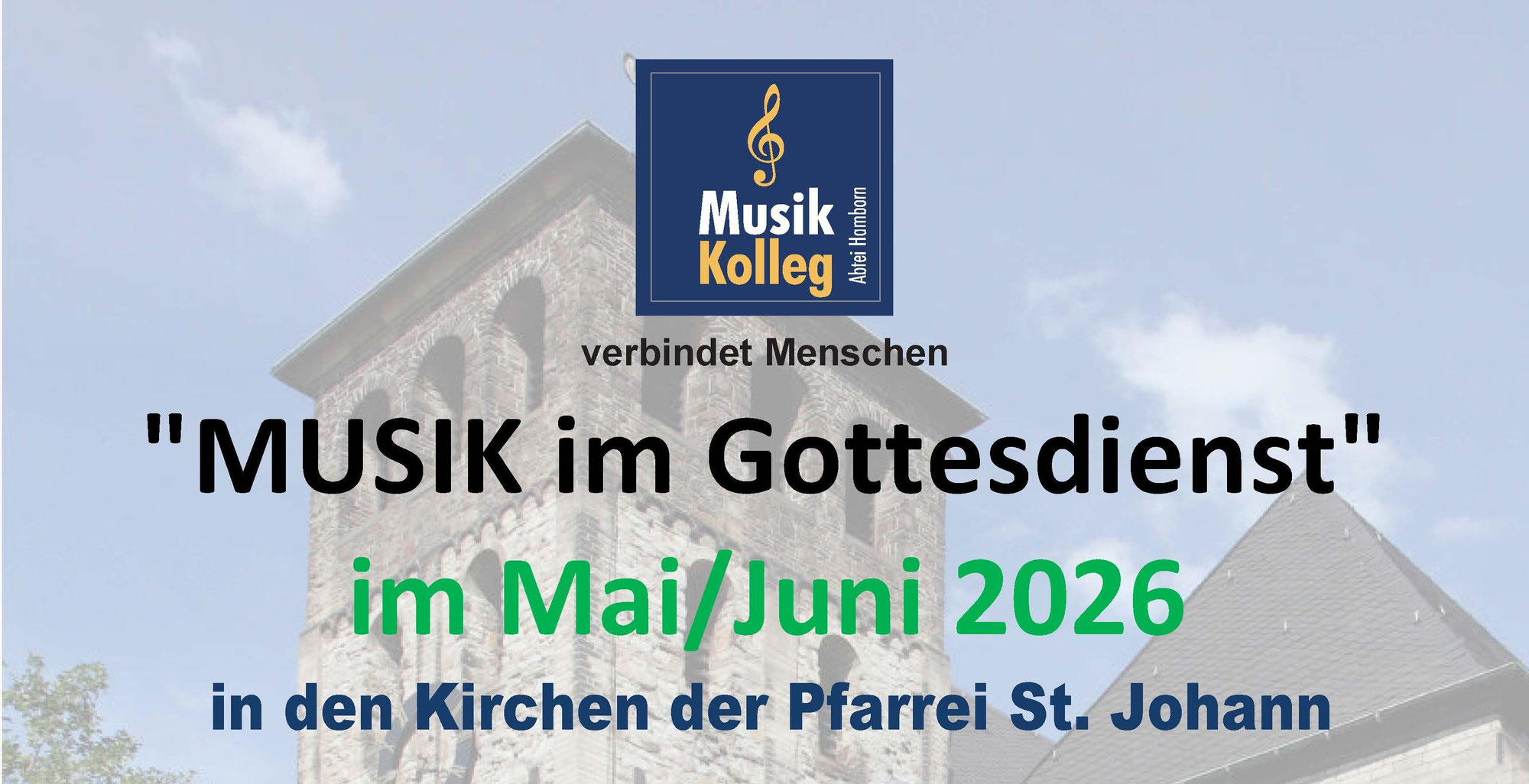 Musik im Gottesdienst - Ende Mai bis Juni 2026