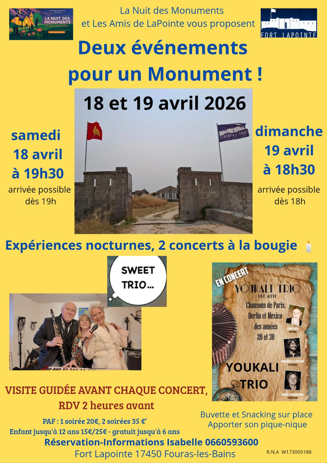 Deux événements pour un Monument
