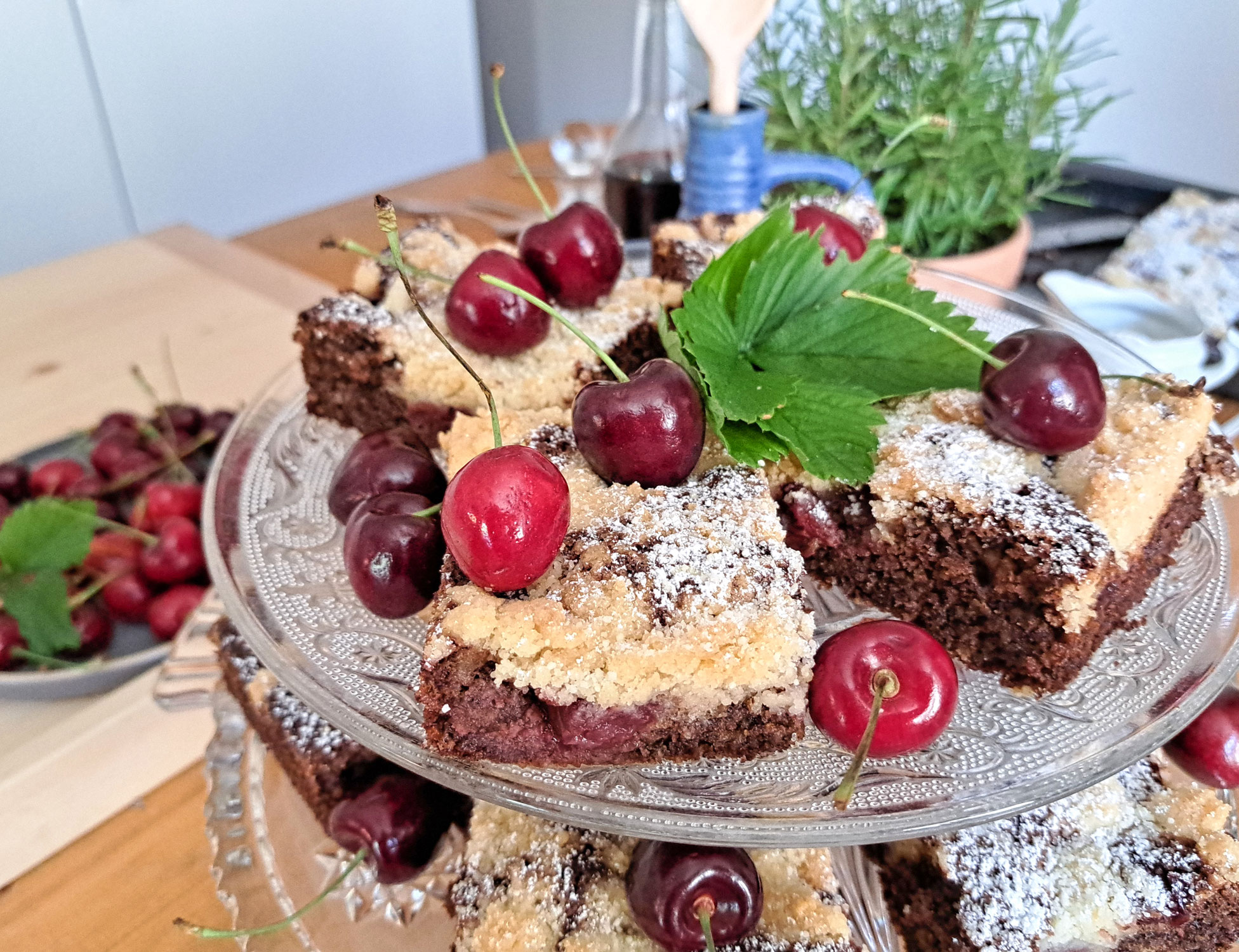 Schoko Kirsch Streuselkuchen