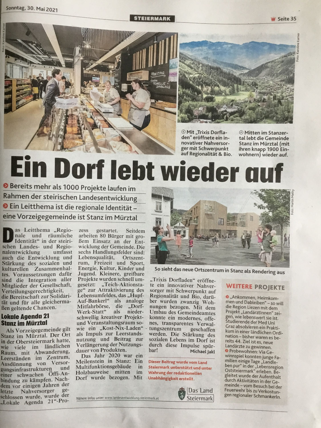 Ein Dorf lebt wieder auf 